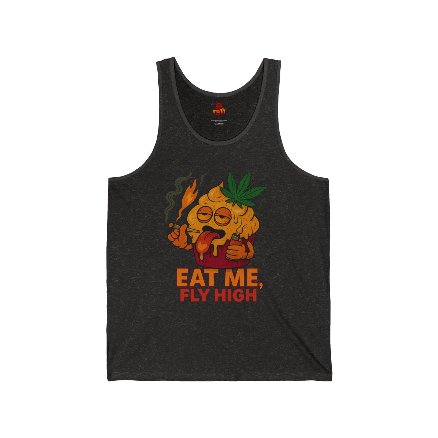 Eat Me Fly High Tank Top, Funny Weed Cupcake (Tax Included)
