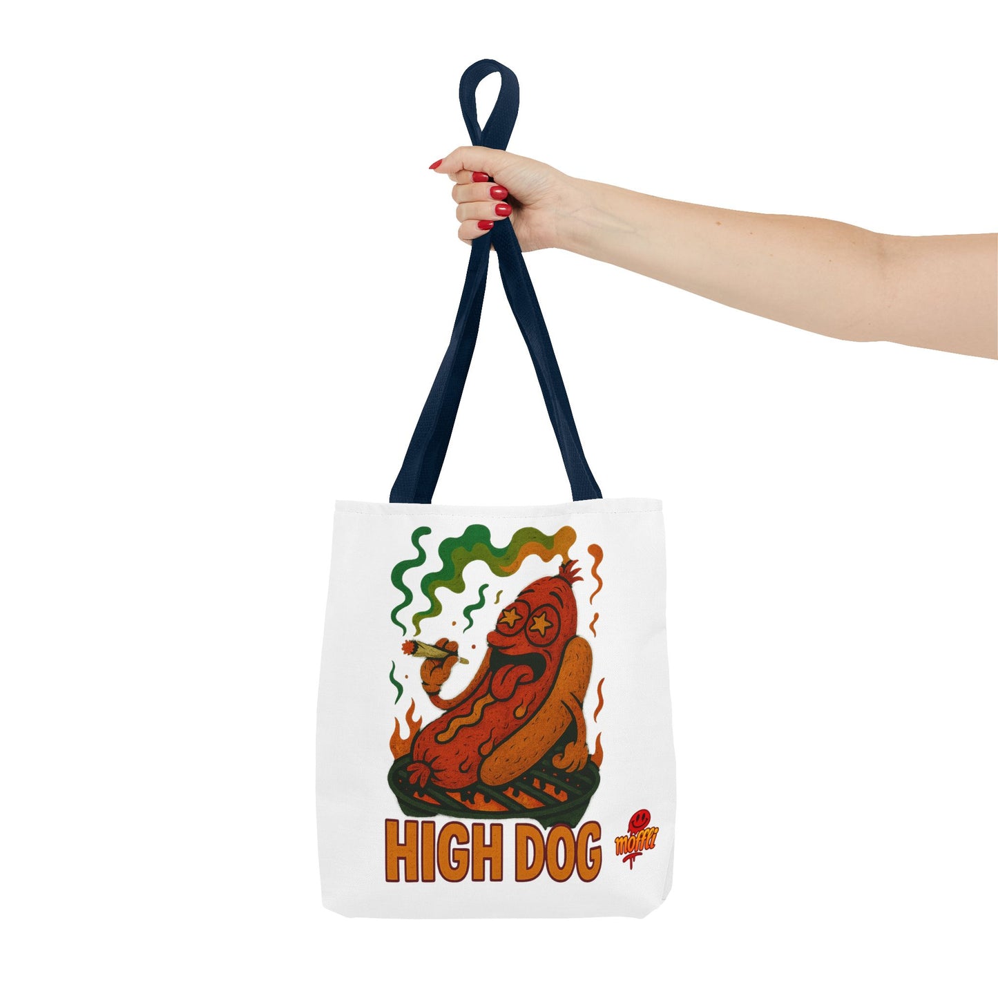 High Dog Tote Bag – Funny Hot Dog Weed 420 (Tax Included)