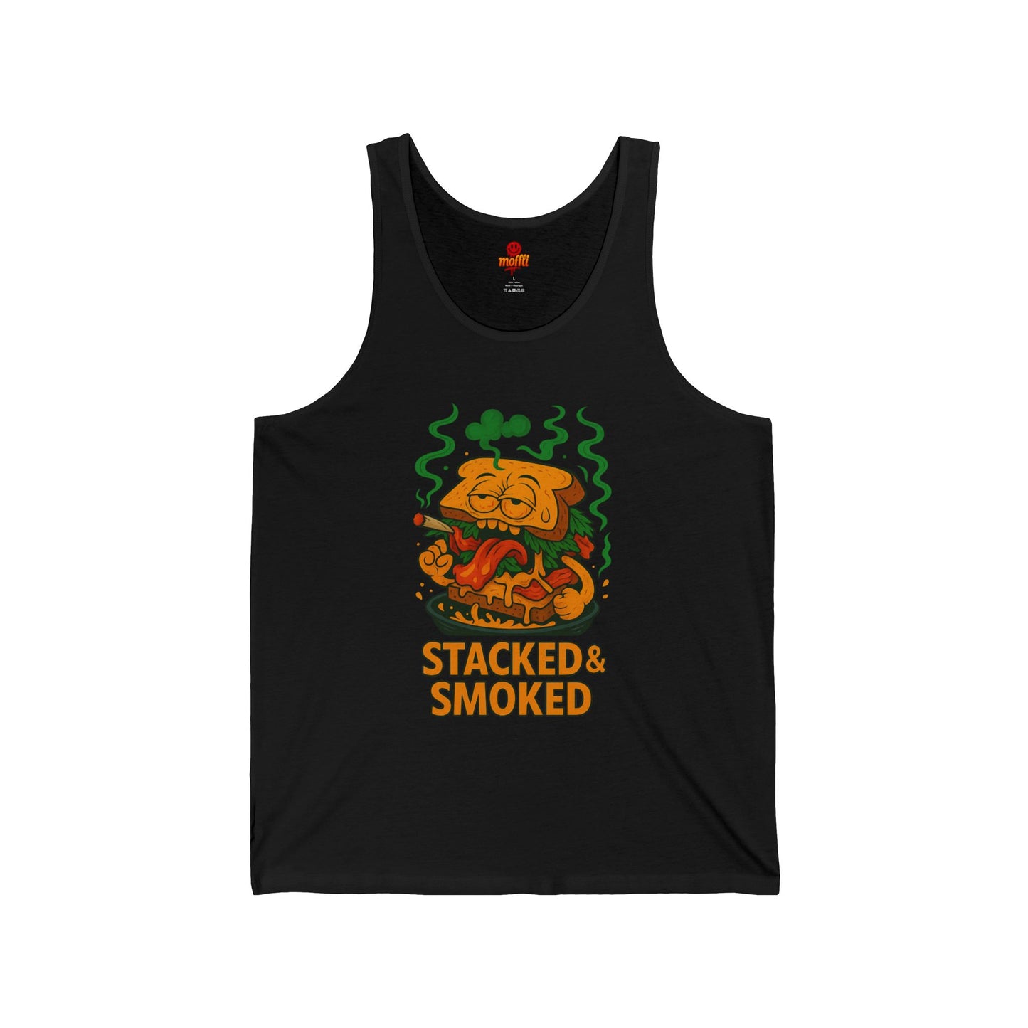 Stacked & Smoked Tank Top – Funny Stoner Sandwich (Tax Included)