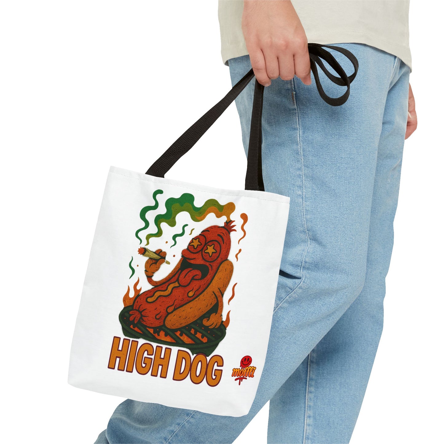 High Dog Tote Bag – Funny Hot Dog Weed 420 (Tax Included)