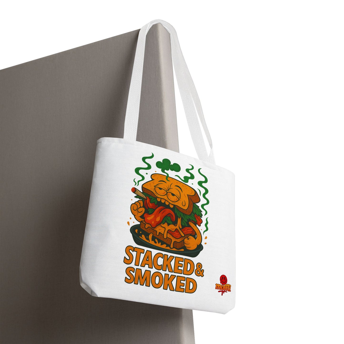 Stacked & Smoked Sandwich Tote Bag – Stoner Humor Foodie (Tax Included)
