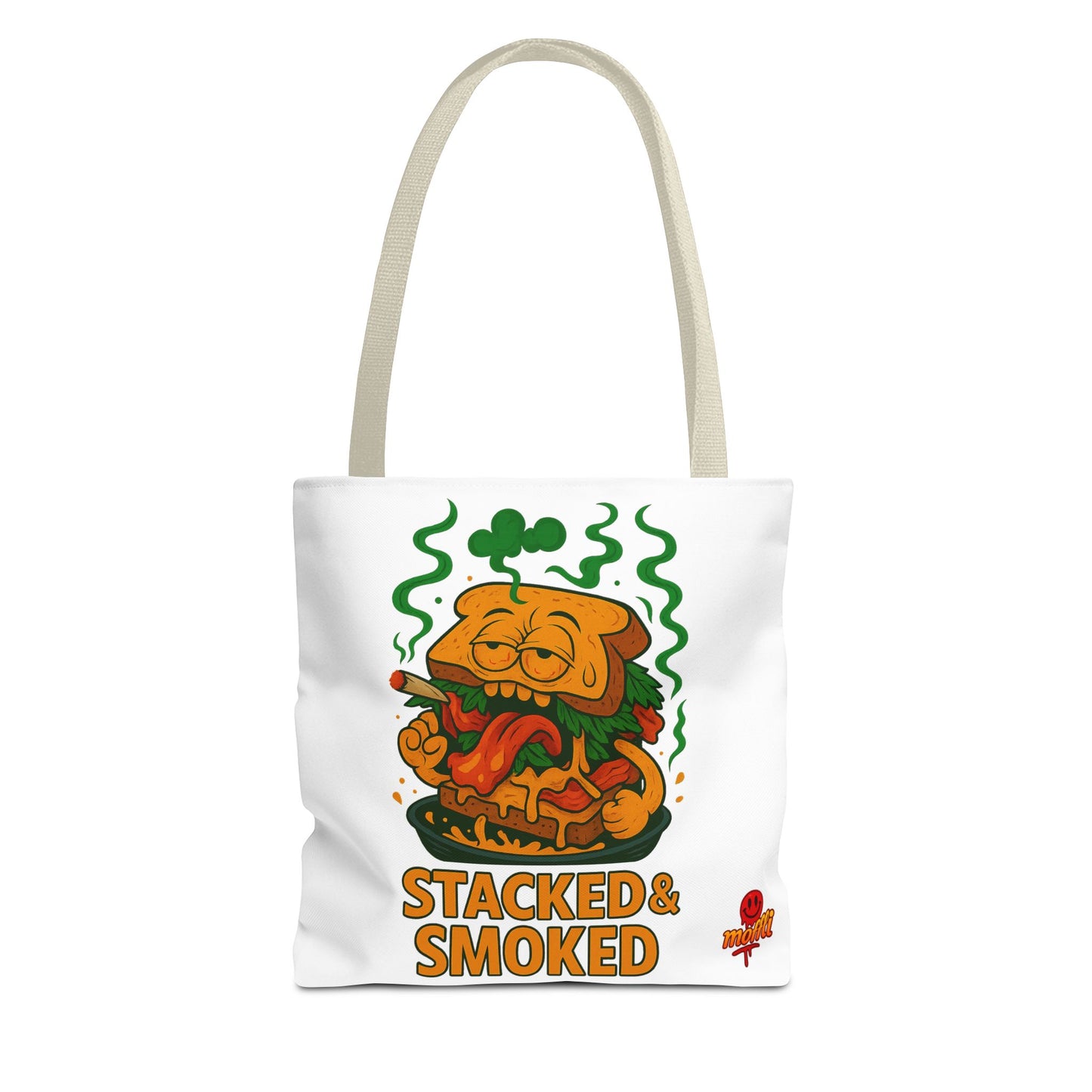 Stacked & Smoked Sandwich Tote Bag – Stoner Humor Foodie (Tax Included)