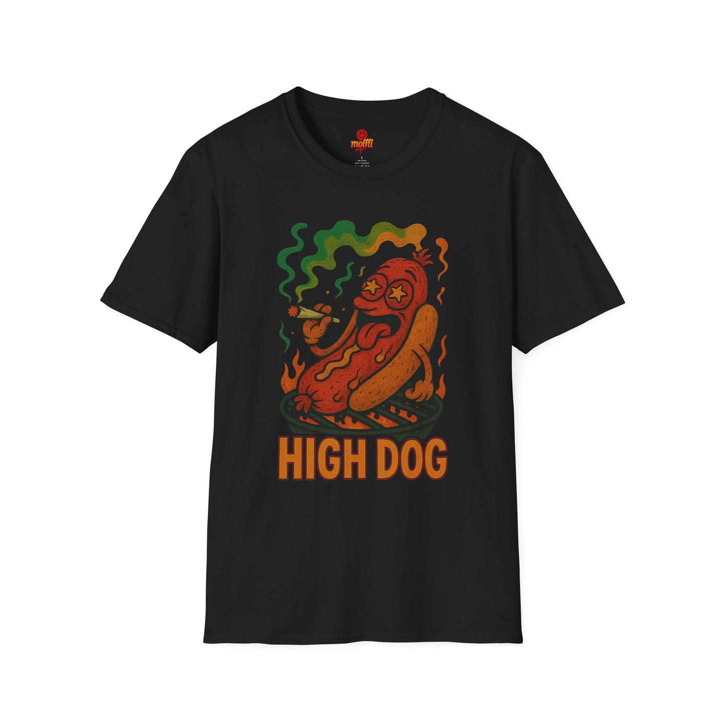 High Dog T-Shirt – Funny Weed Hot Dog Shirt (Tax Included)
