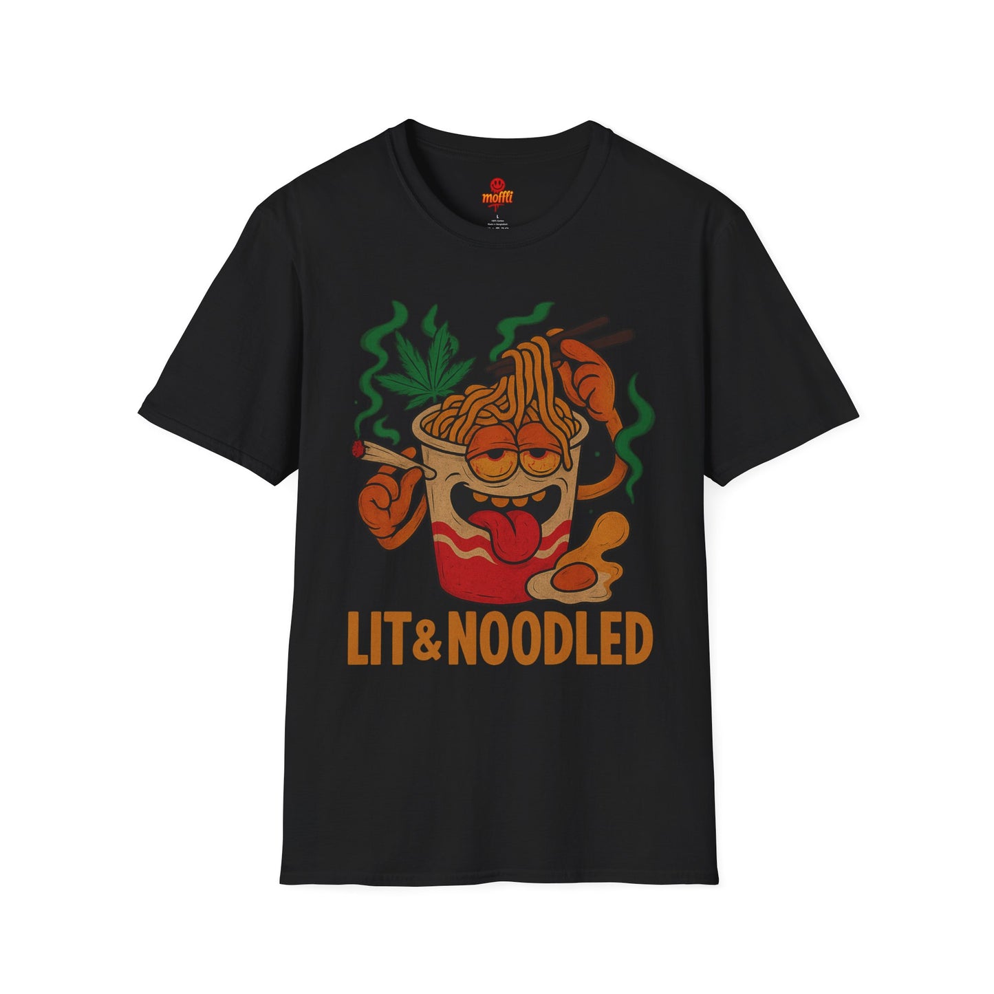 Lit & Noodled T-Shirt – Funny Weed Ramen Shirt (Tax Included)