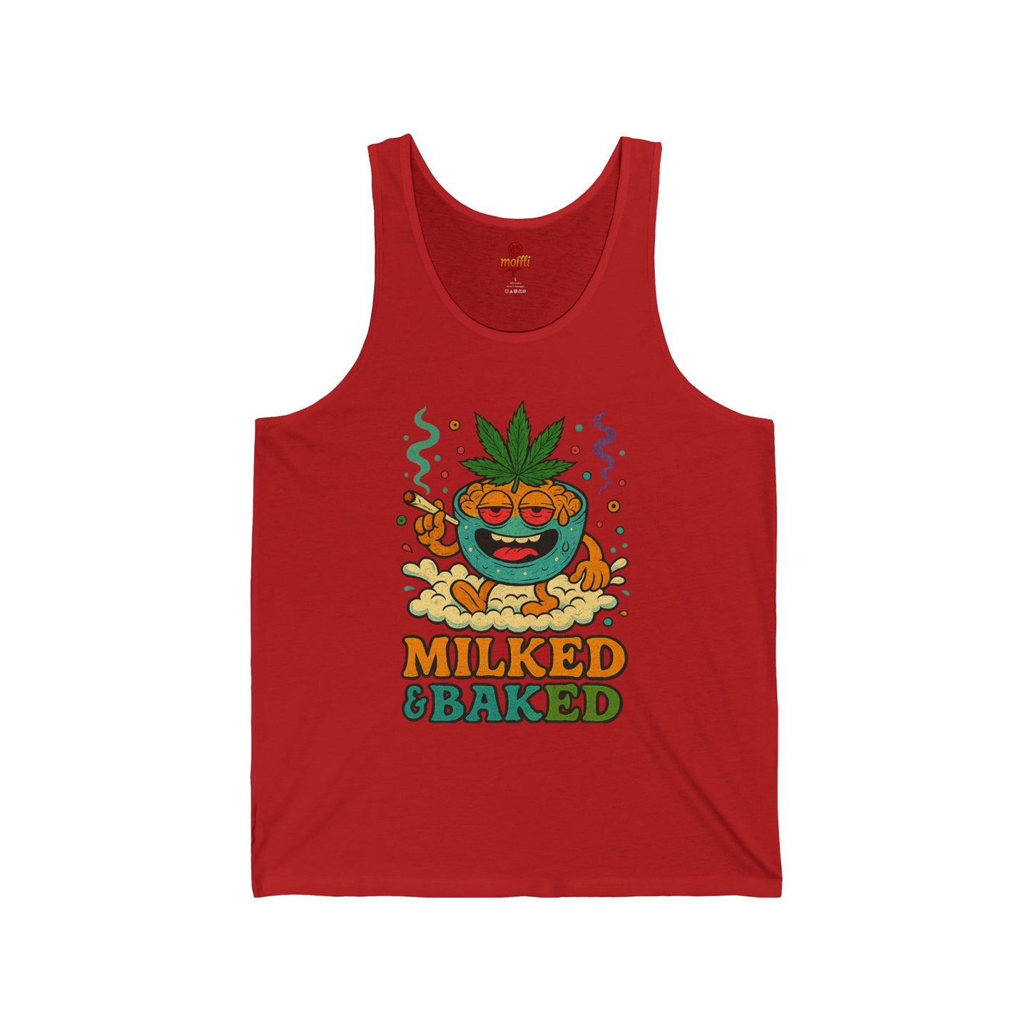 Milked & Baked Tank Top, Funny Weed Cereal (Tax Included)