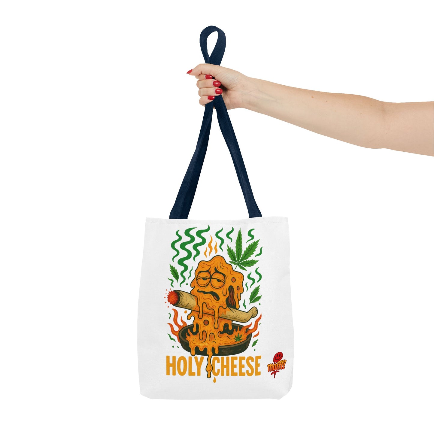 Holy Cheese Tote Bag – Funny Melted Weed Cheese (Tax Included)