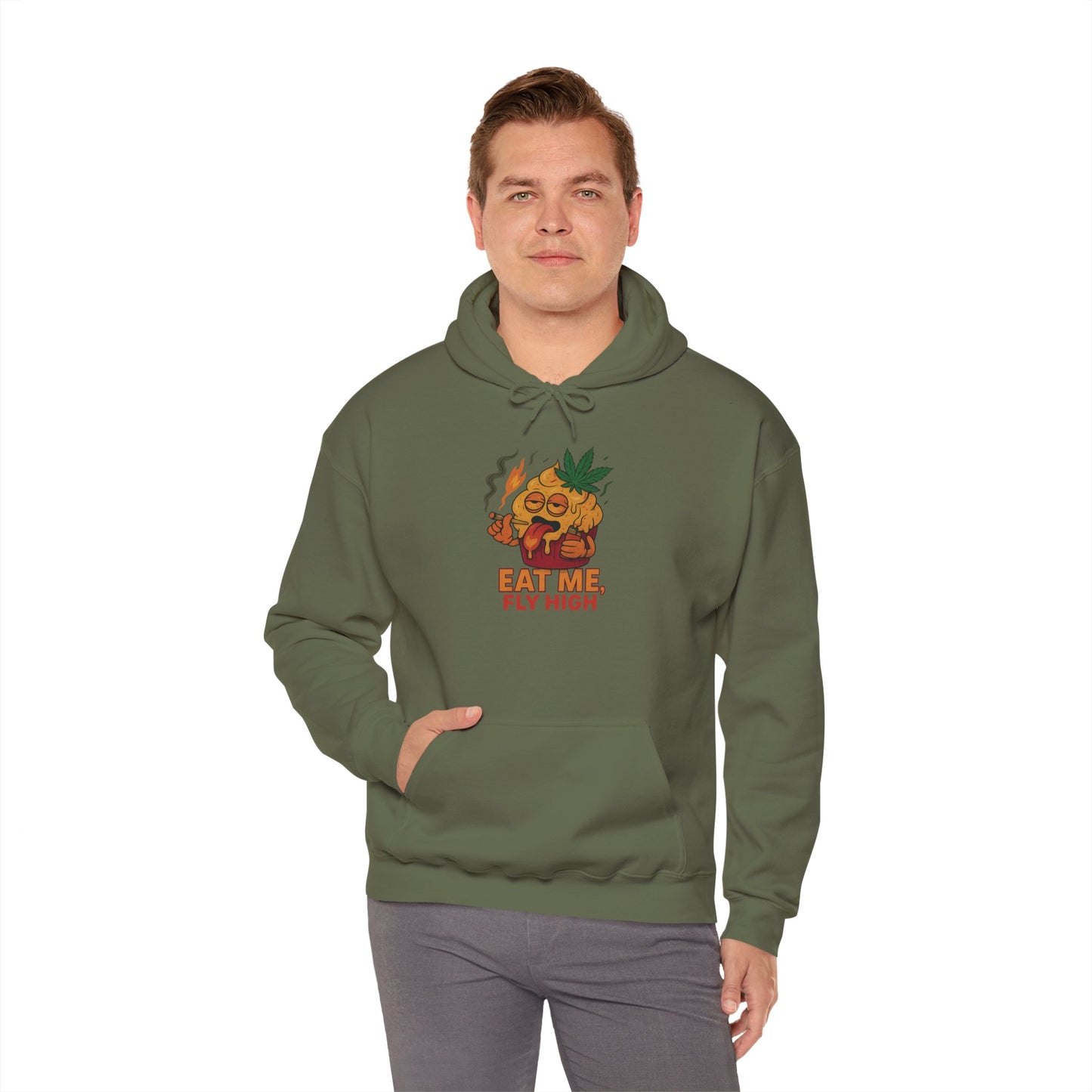 Eat Me Fly High Hoodie – Funny Weed Muffin (Tax Included)