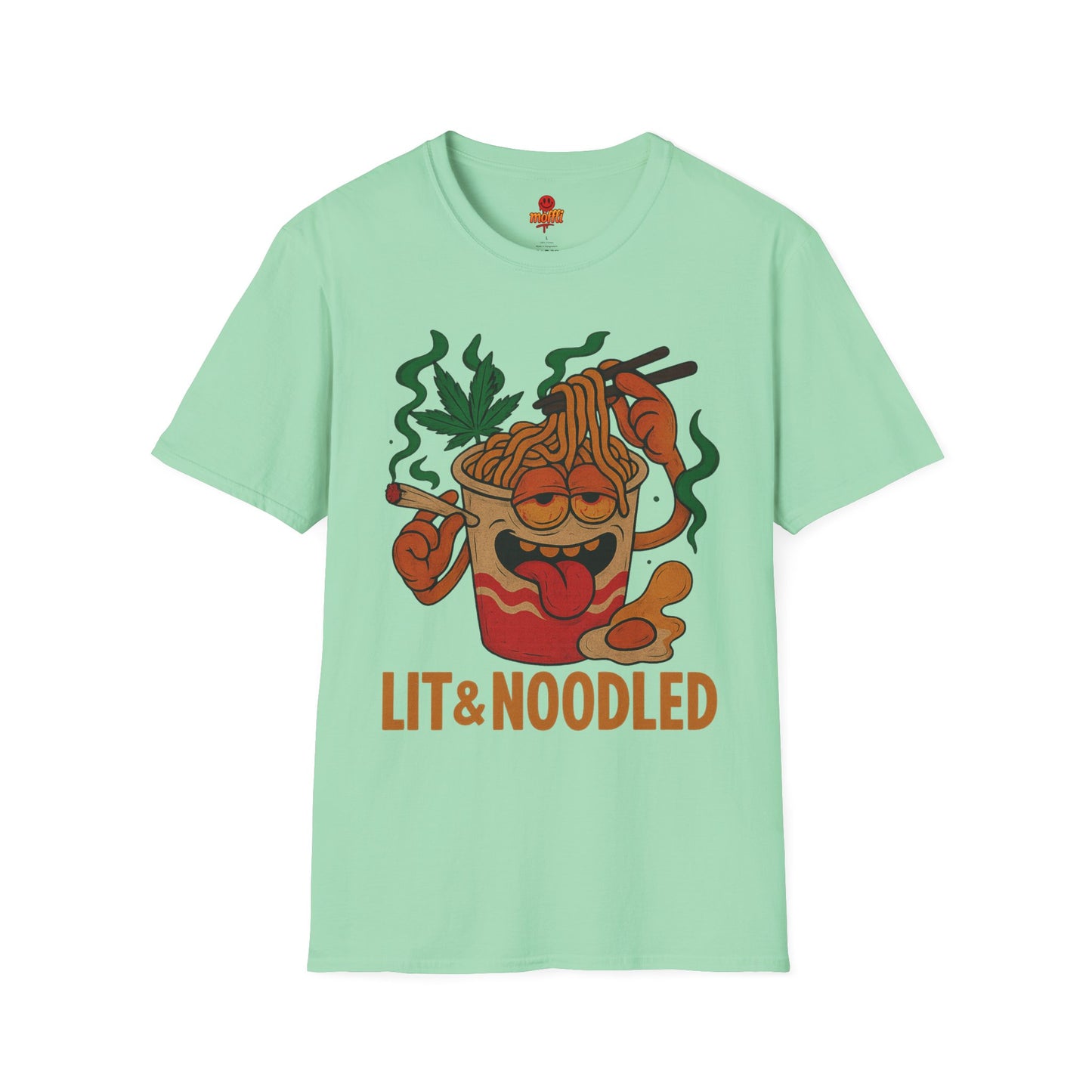 Lit & Noodled T-Shirt – Funny Weed Ramen Shirt (Tax Included)