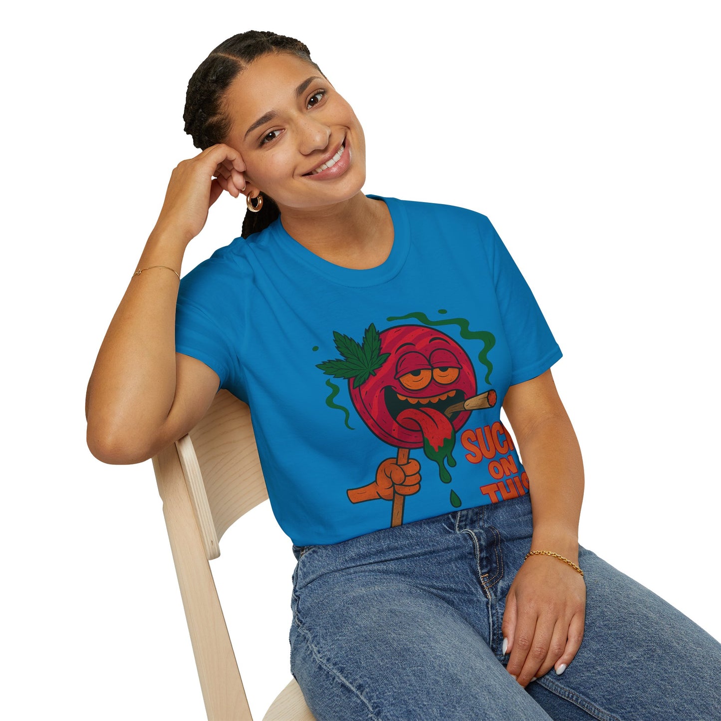 Suck On This T-Shirt – Funny Weed Lollipop Shirt (Tax Included)