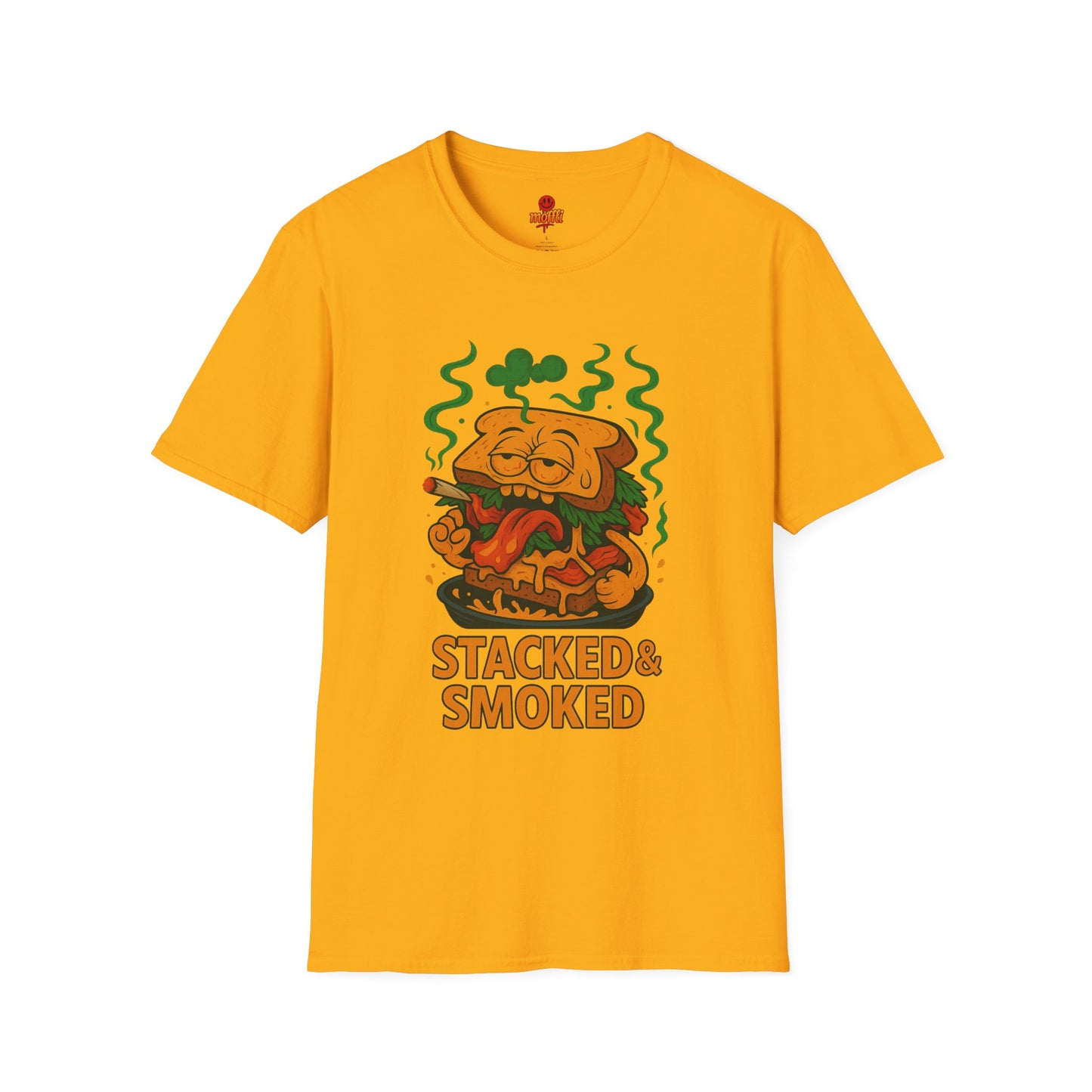 Stacked & Smoked T-Shirt – Funny Weed Sandwich (Tax Included)