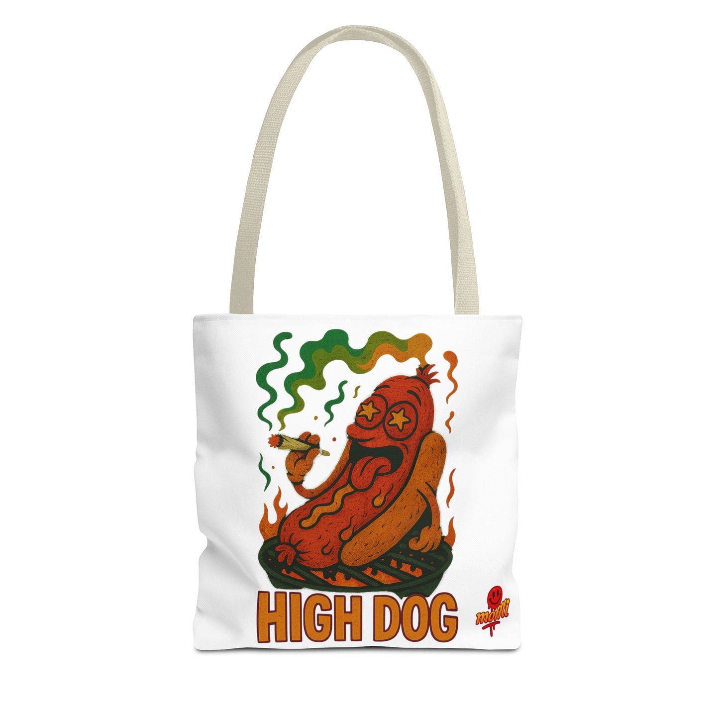 High Dog Tote Bag – Funny Hot Dog Weed 420 (Tax Included)