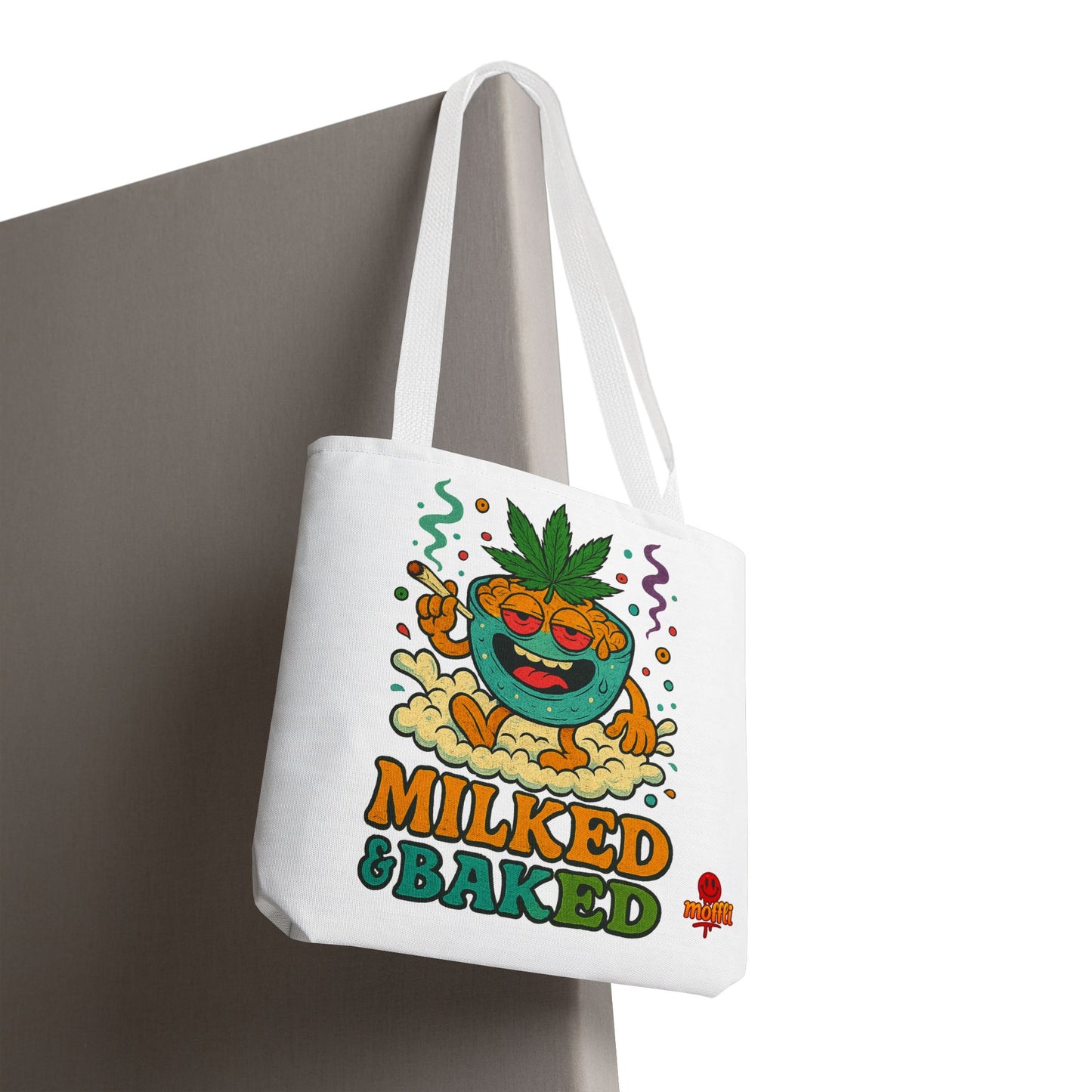 Milked & Baked Tote Bag – Funny Weed Mac N’ Cheese (Tax Included)
