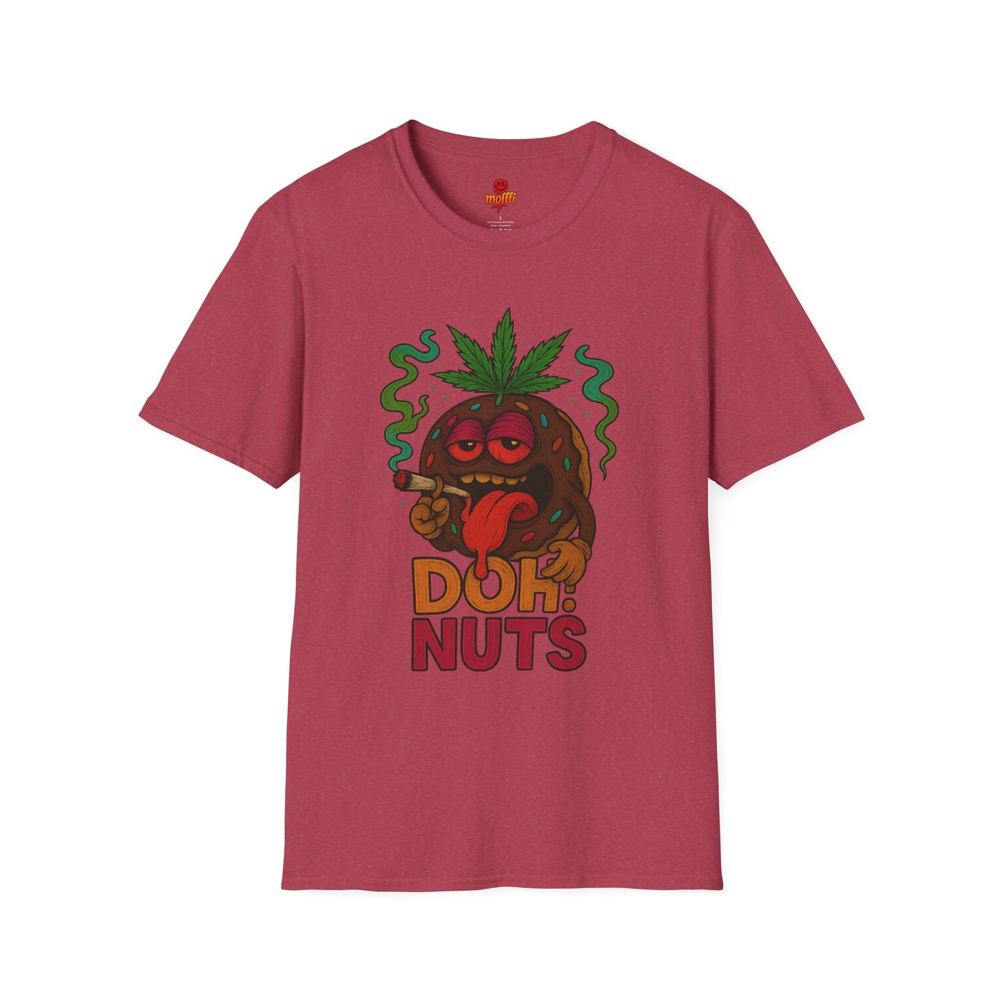 DOH! NUTS Black Chocolate Donut Stoner Shirt (Tax Included)