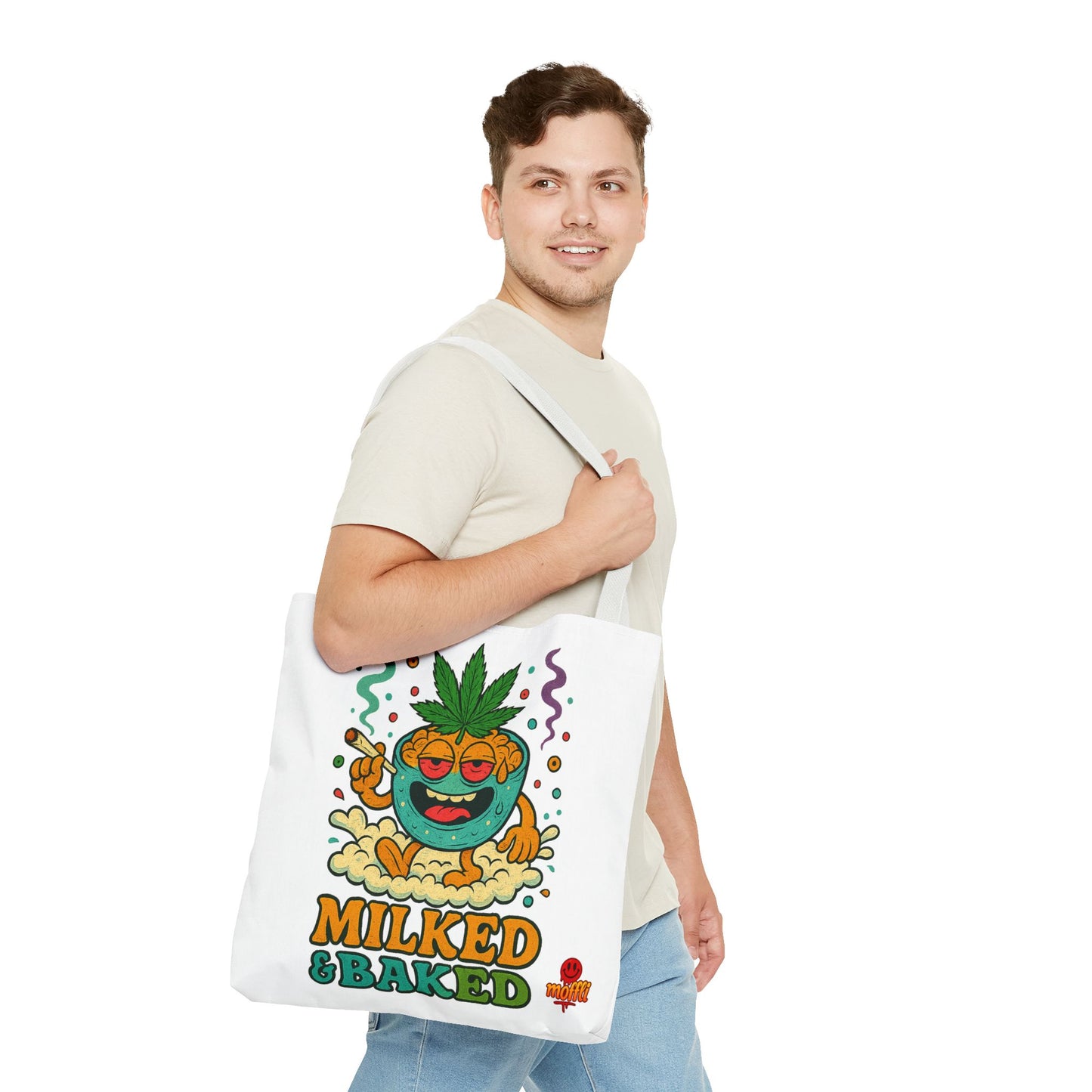 Milked & Baked Tote Bag – Funny Weed Mac N’ Cheese (Tax Included)
