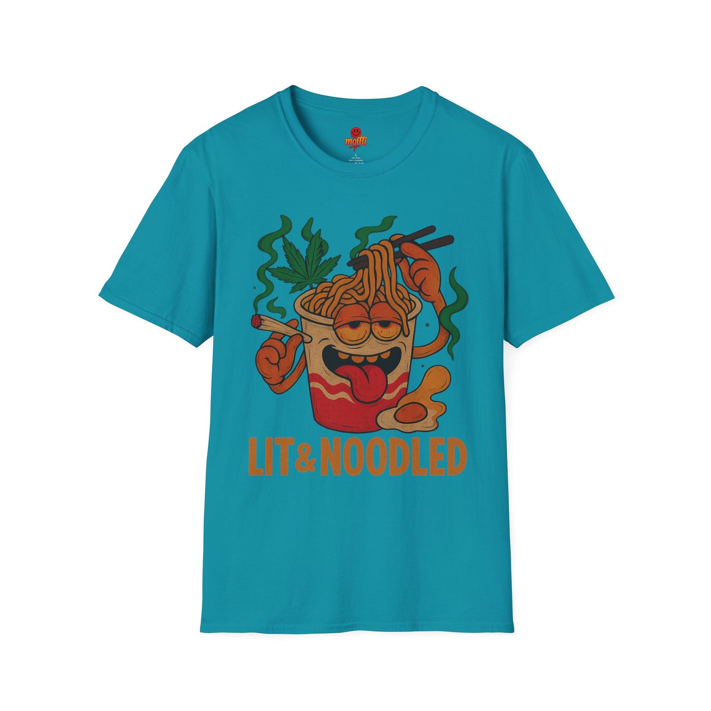 Lit & Noodled T-Shirt – Funny Weed Ramen Shirt (Tax Included)