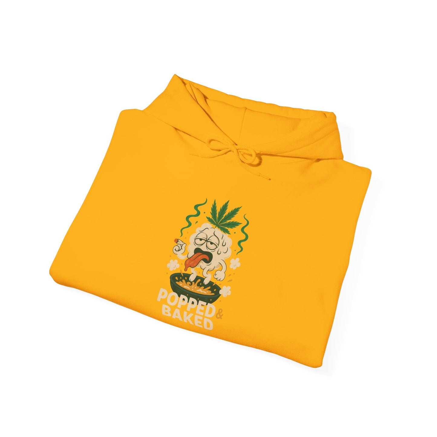 Popped & Baked Hoodie – Funny Popcorn Weed (Tax Included)