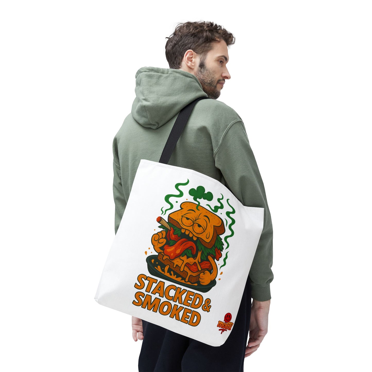 Stacked & Smoked Sandwich Tote Bag – Stoner Humor Foodie (Tax Included)