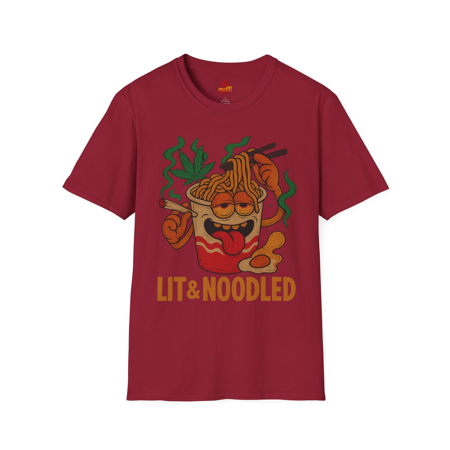 Lit & Noodled T-Shirt – Funny Weed Ramen Shirt (Tax Included)