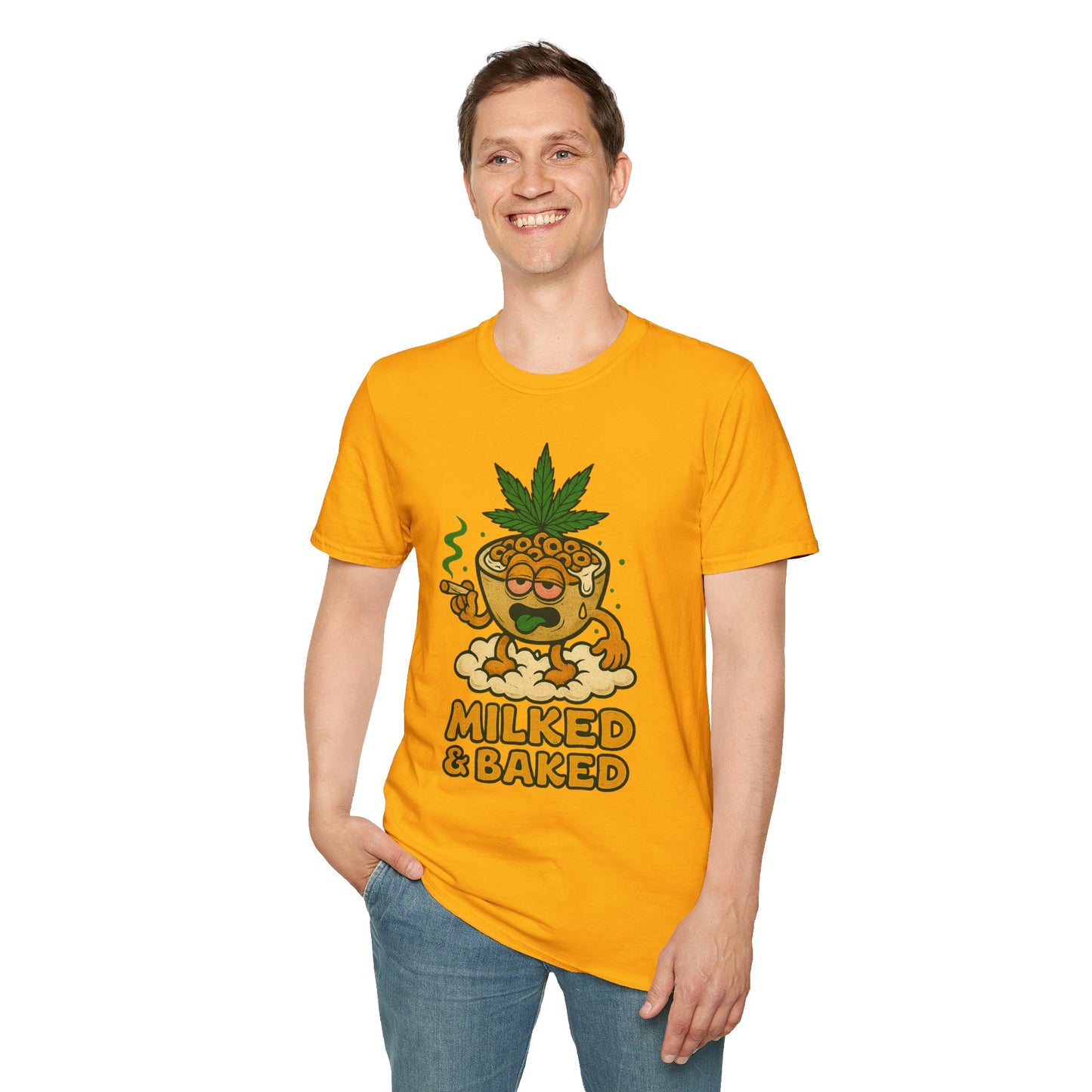 Milked & Baked Funny Cereal Weed Shirt (Tax Included)