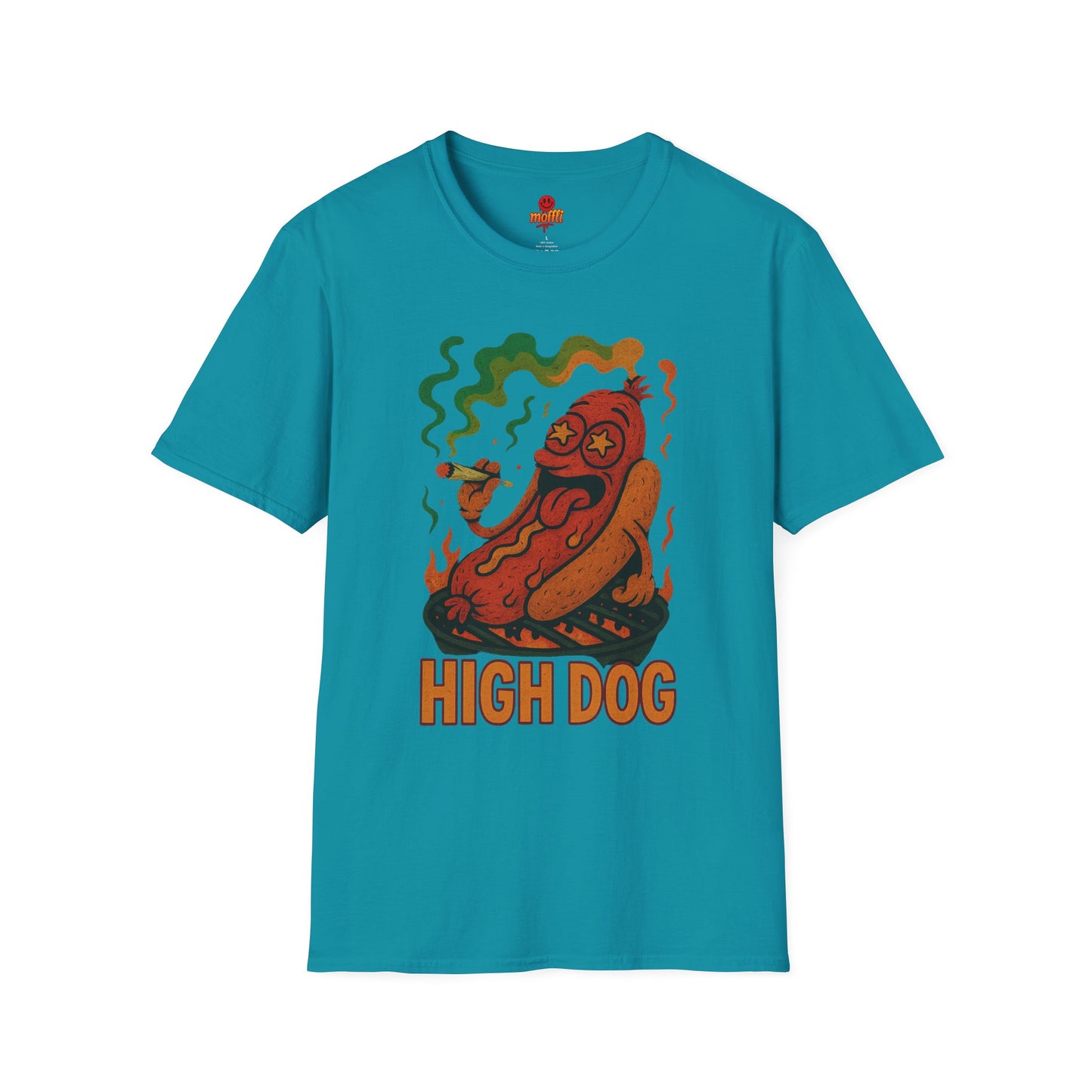 High Dog T-Shirt – Funny Weed Hot Dog Shirt (Tax Included)