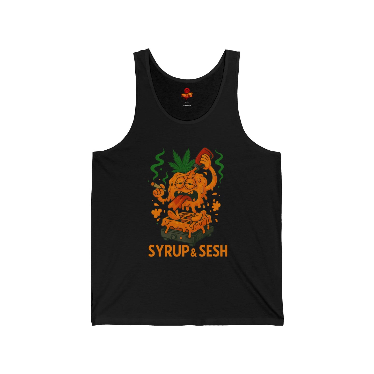 Syrup & Sesh – Melting Waffle Cartoon Tank Top (Tax Included)