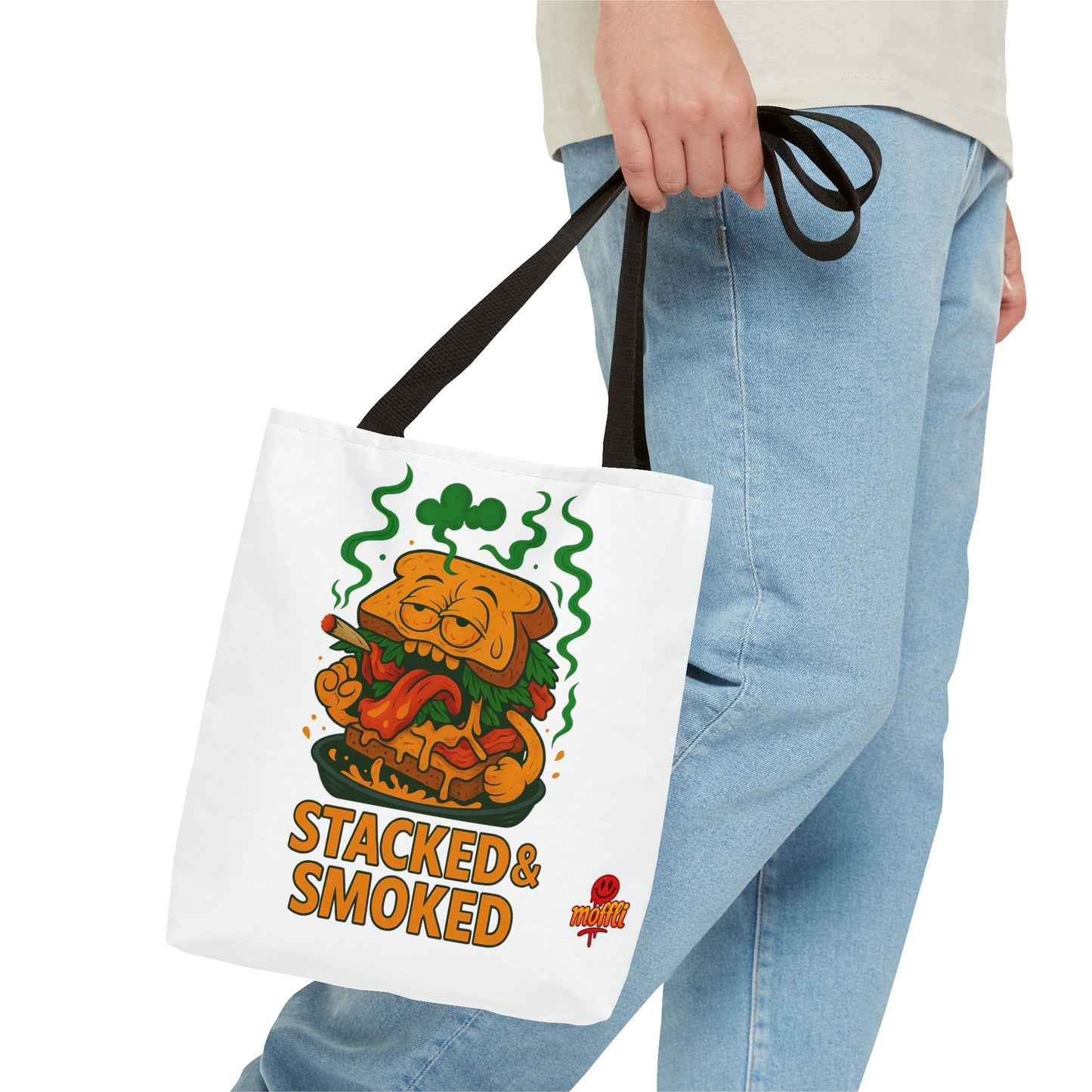 Stacked & Smoked Sandwich Tote Bag – Stoner Humor Foodie (Tax Included)