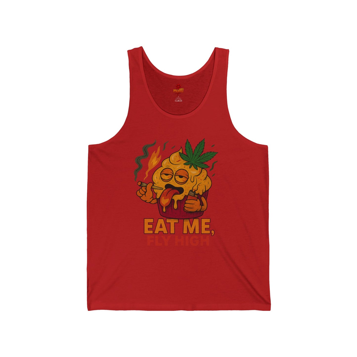 Eat Me Fly High Tank Top, Funny Weed Cupcake (Tax Included)