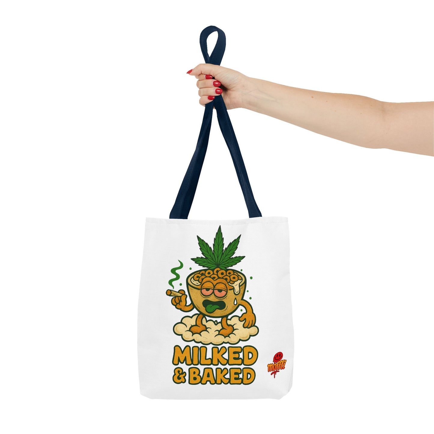 Milked & Baked Tote Bag – Funny Cereal Bowl 420 (Tax Included)