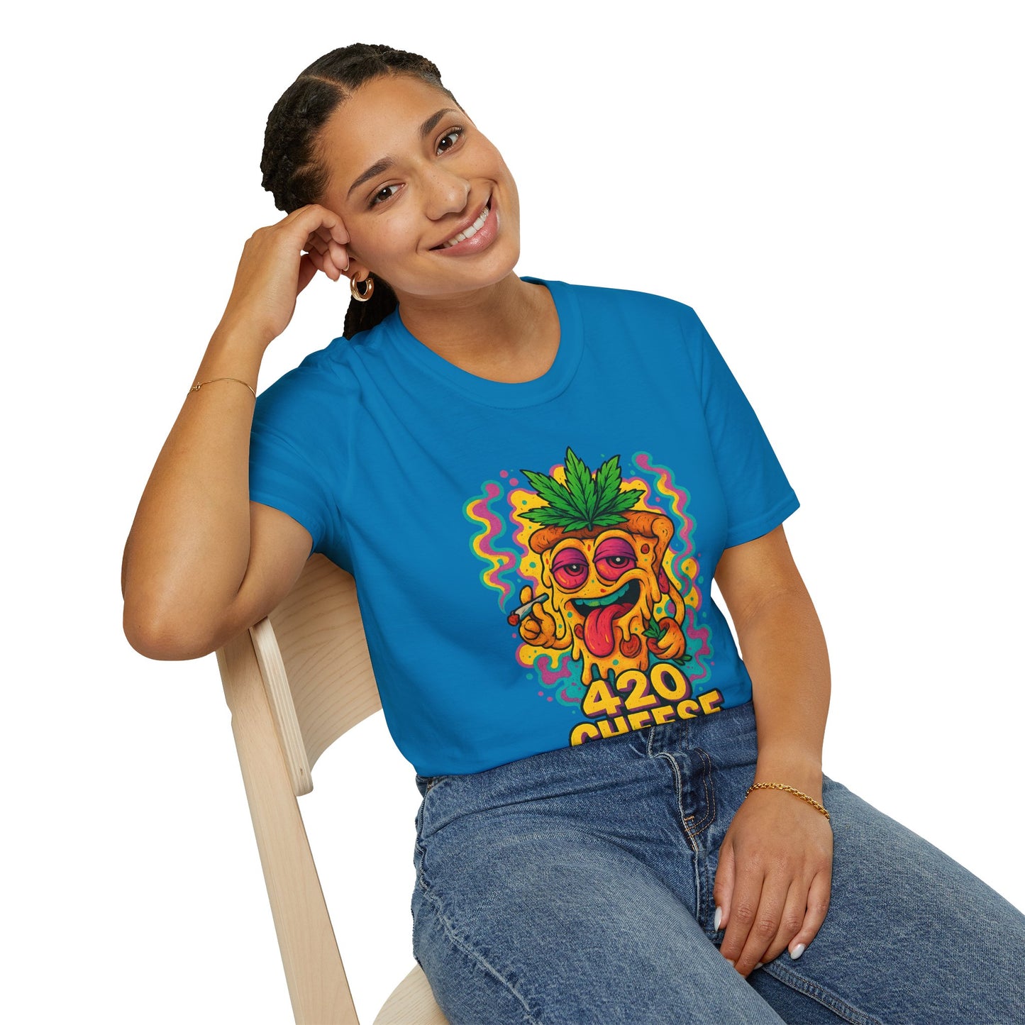 420 Cheese Weed Shirt – Funny Trippy Pizza T-Shirt (Tax Included)