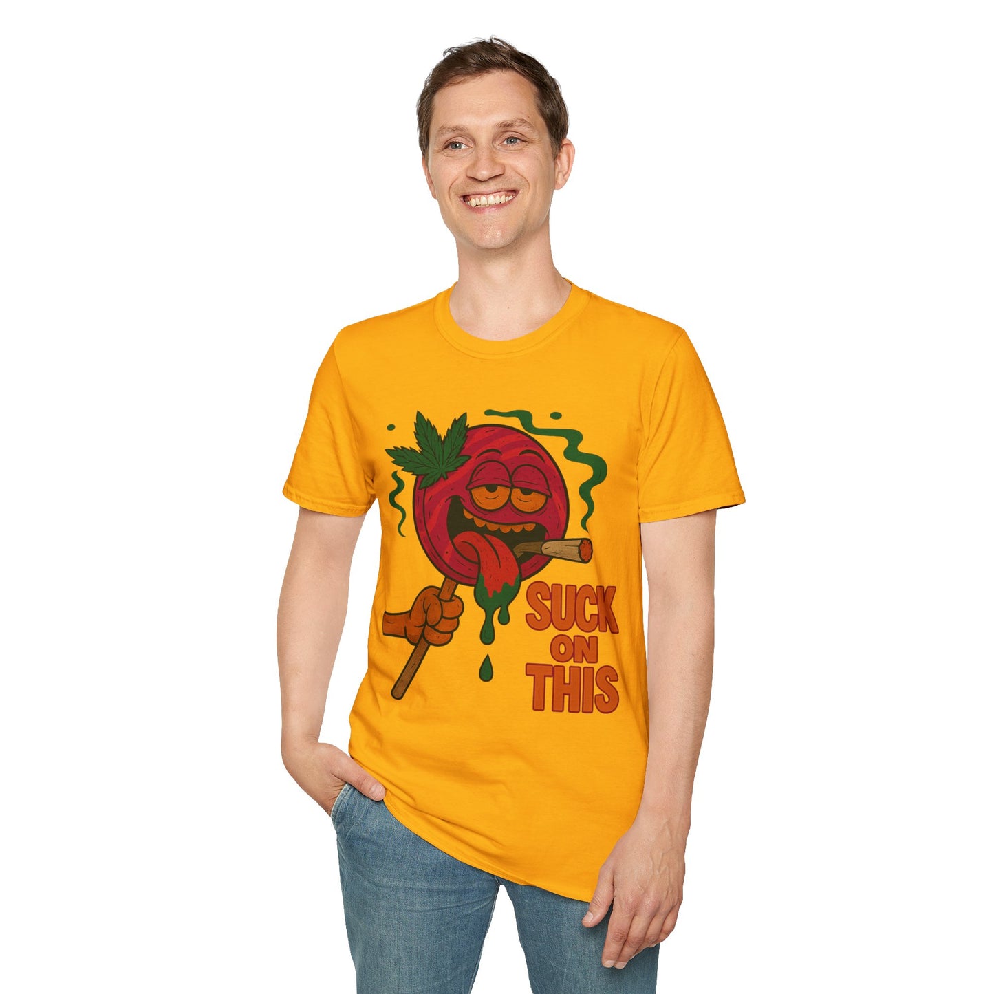 Suck On This T-Shirt – Funny Weed Lollipop Shirt (Tax Included)