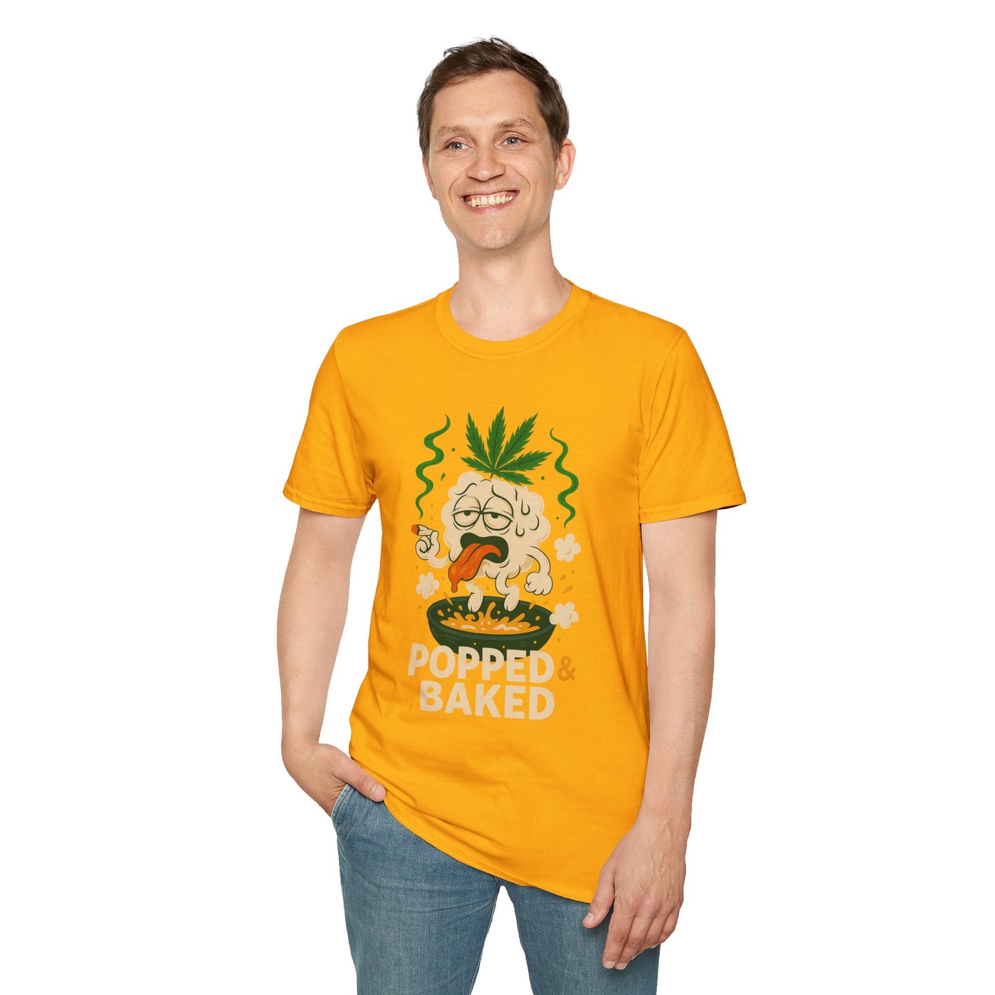 Popped & Baked – Funny Weed Popcorn Shirt (Tax Included)