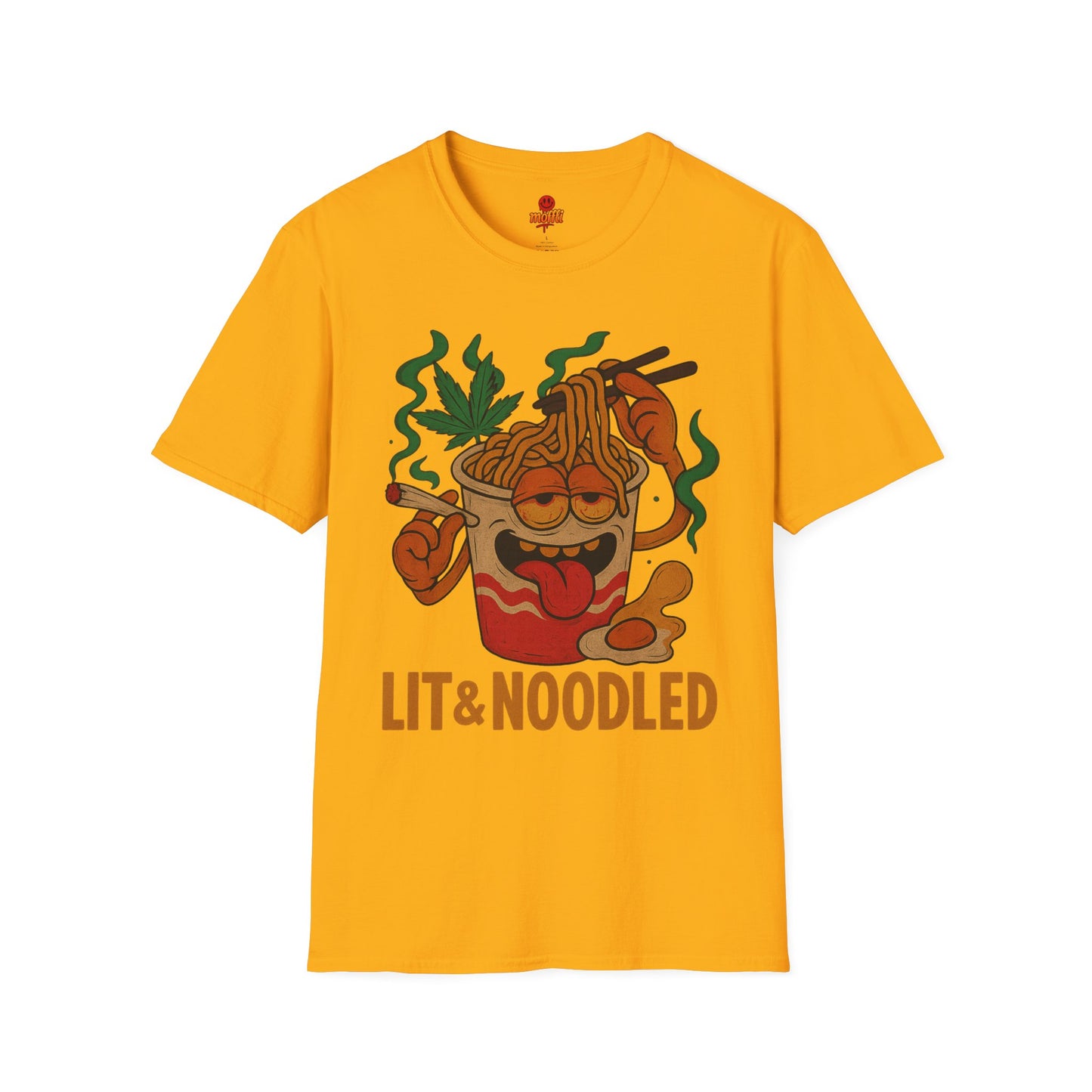 Lit & Noodled T-Shirt – Funny Weed Ramen Shirt (Tax Included)