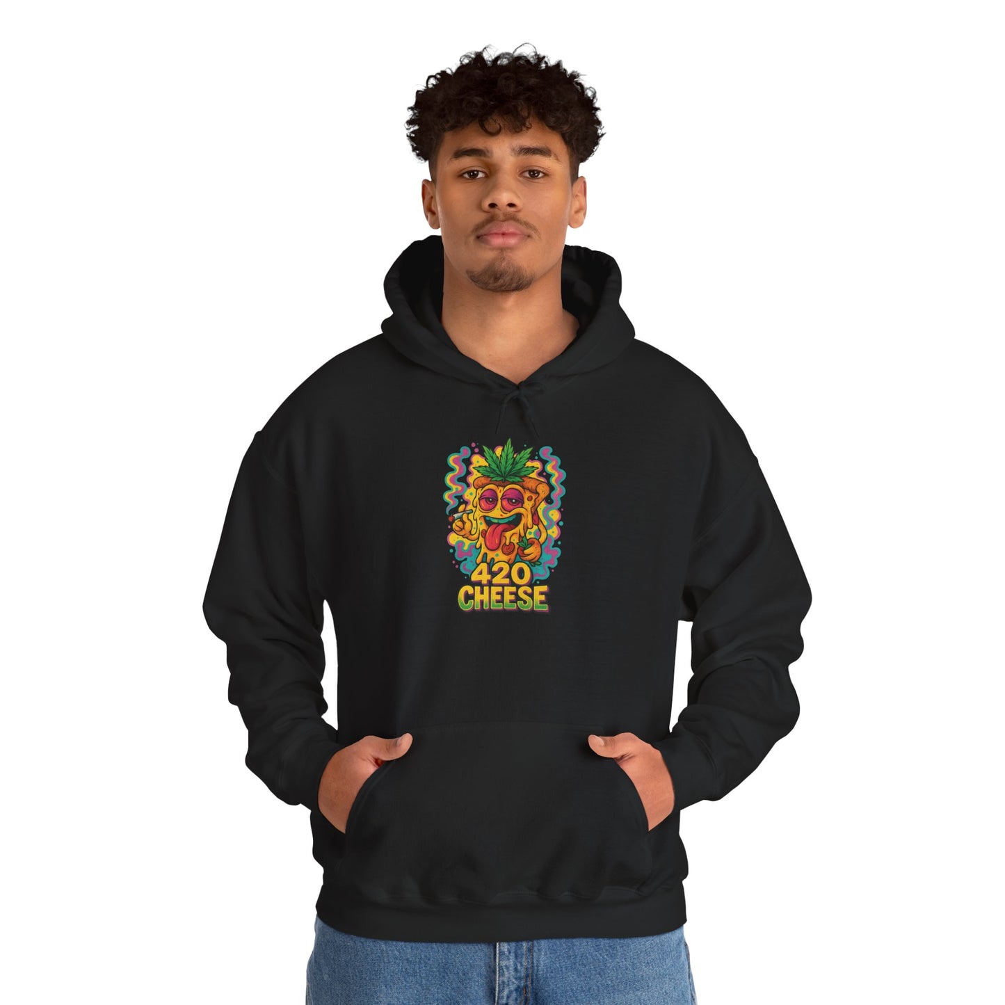 420 Cheese Hoodie – Funny Weed Pizza (Tax Included)