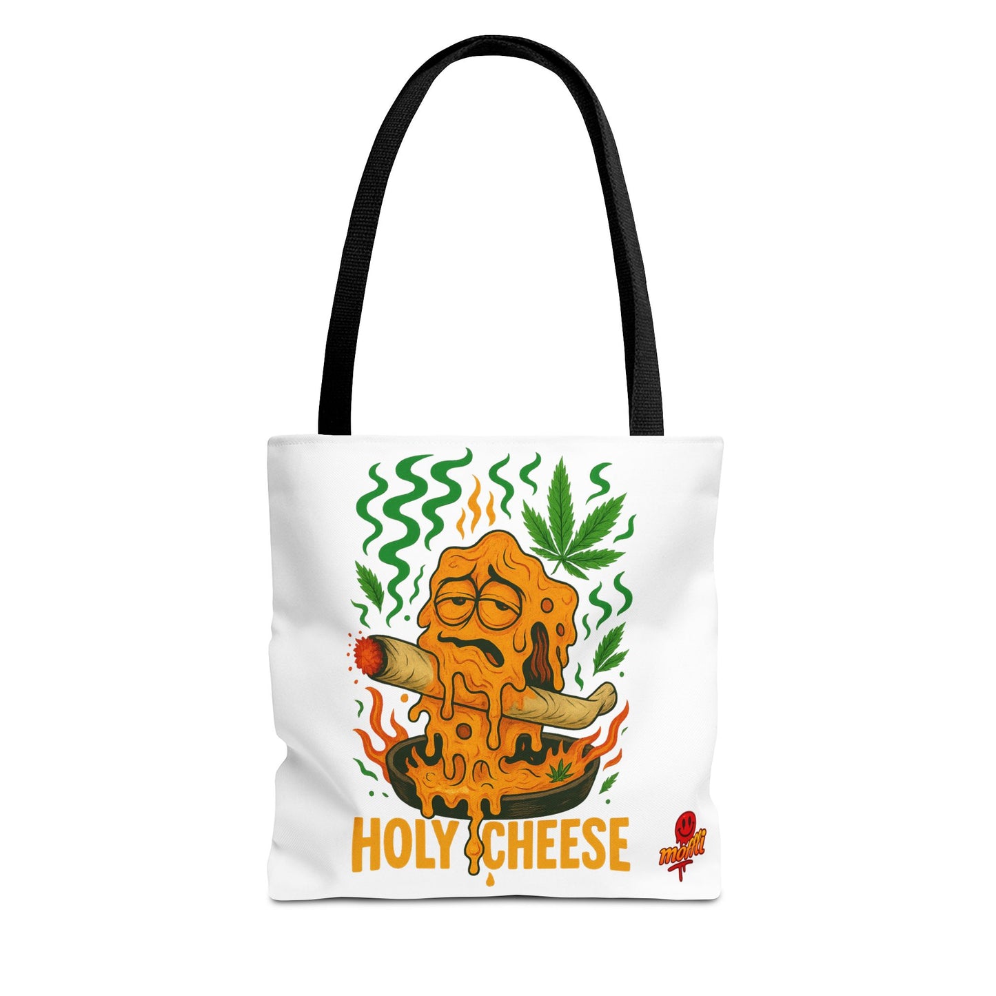 Holy Cheese Tote Bag – Funny Melted Weed Cheese (Tax Included)