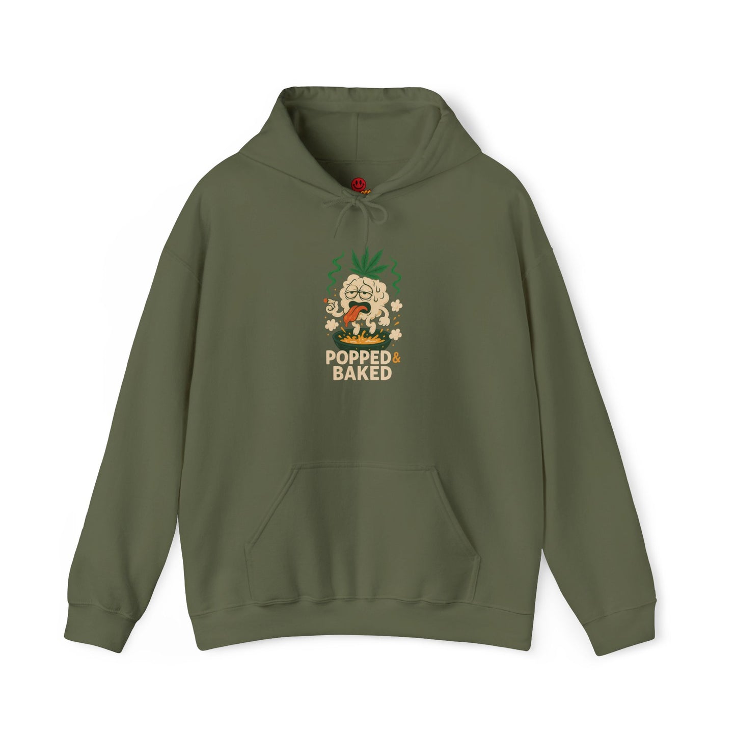 Popped & Baked Hoodie – Funny Popcorn Weed (Tax Included)