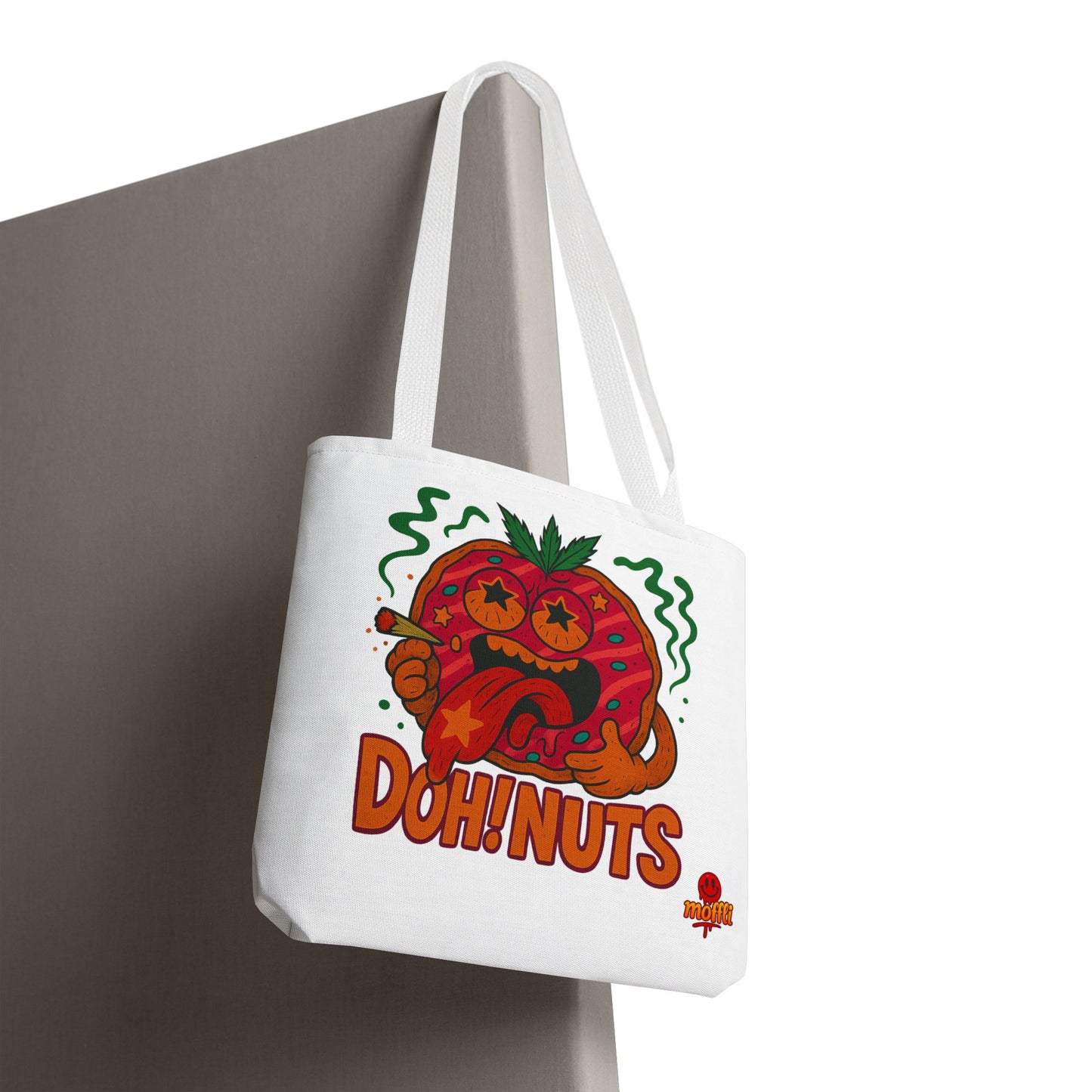 Doh! Nuts Star Eyes Tote Bag – Funny Weed Donut Stoner Bag (Tax Included)