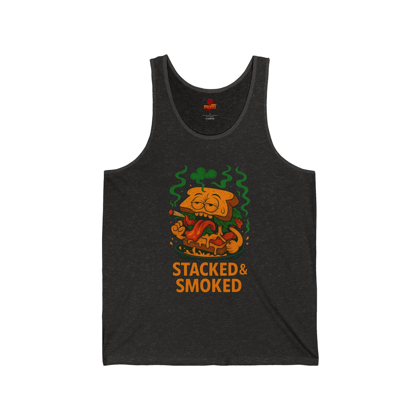 Stacked & Smoked Tank Top – Funny Stoner Sandwich (Tax Included)