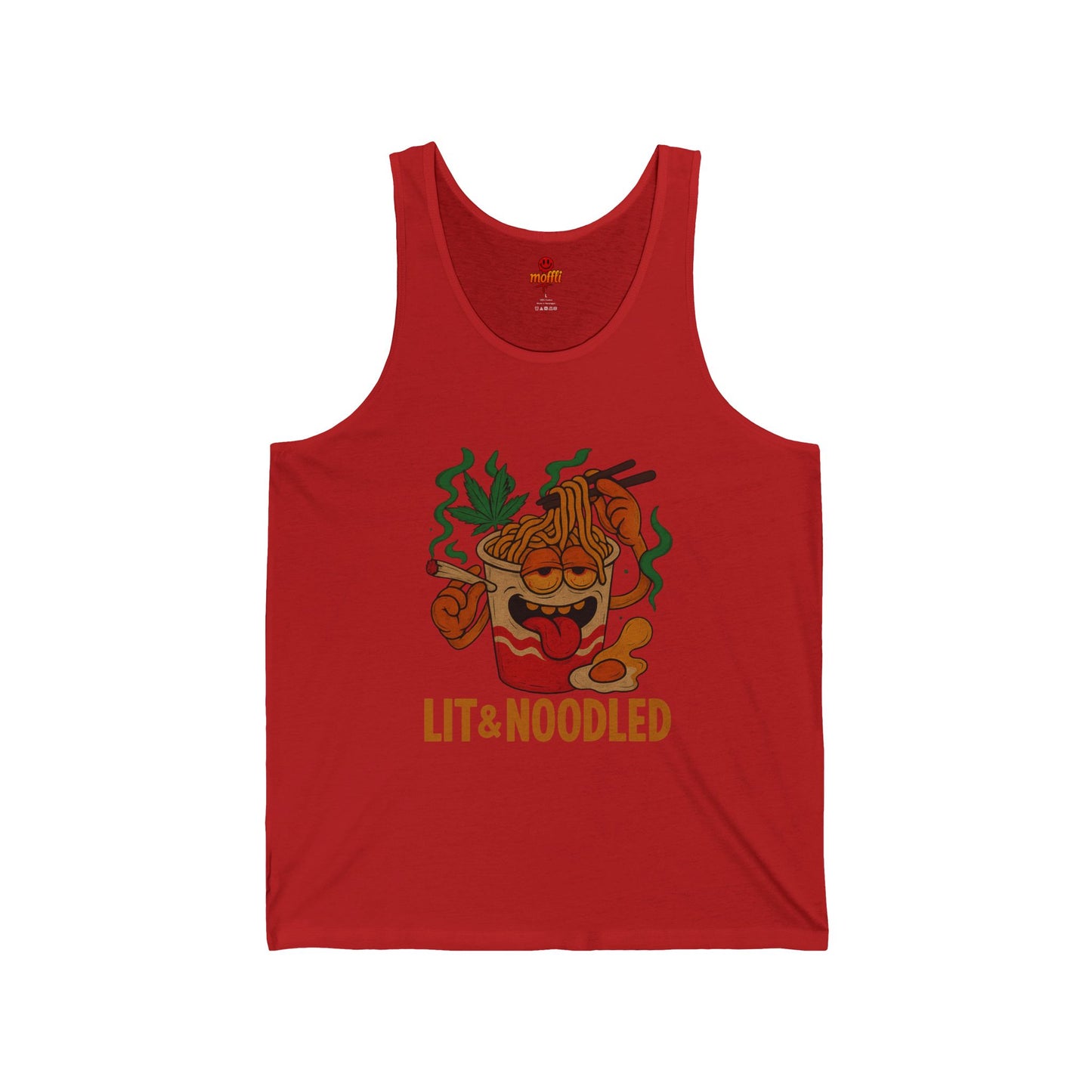 Lit & Noodled Tank Top, Funny Weed Ramen (Tax Included)