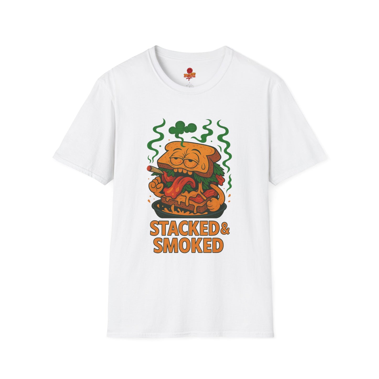Stacked & Smoked T-Shirt – Funny Weed Sandwich (Tax Included)