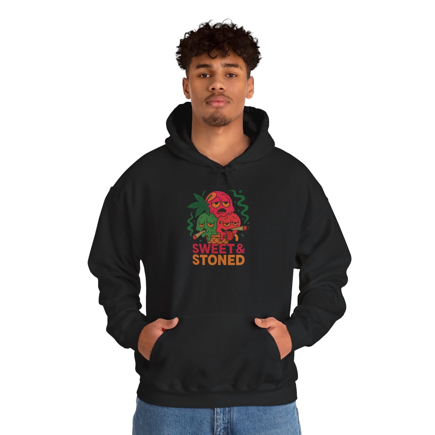 Sweet & Stoned Hoodie – Funny Weed Ice Cream (Tax Included)