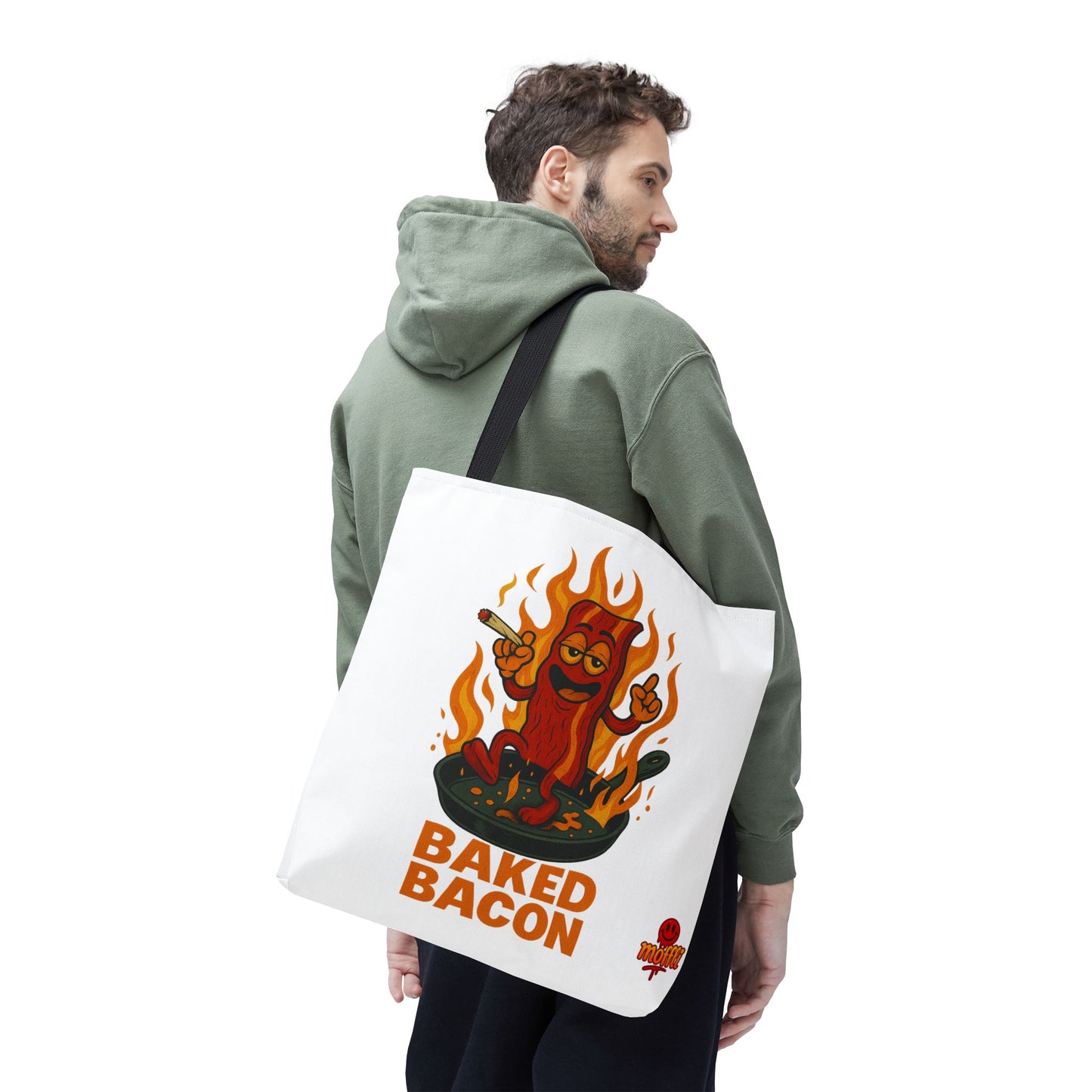 Baked Bacon Tote Bag – Funny Stoner Bacon Weed (Tax Included)