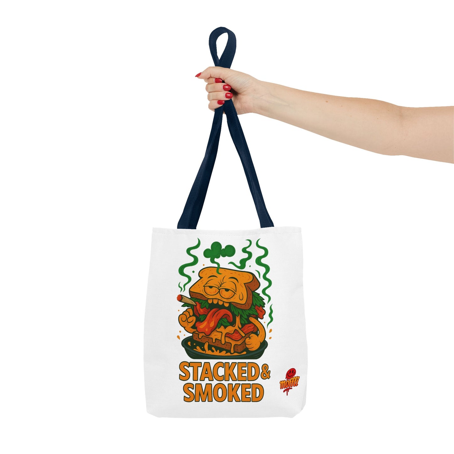Stacked & Smoked Sandwich Tote Bag – Stoner Humor Foodie (Tax Included)
