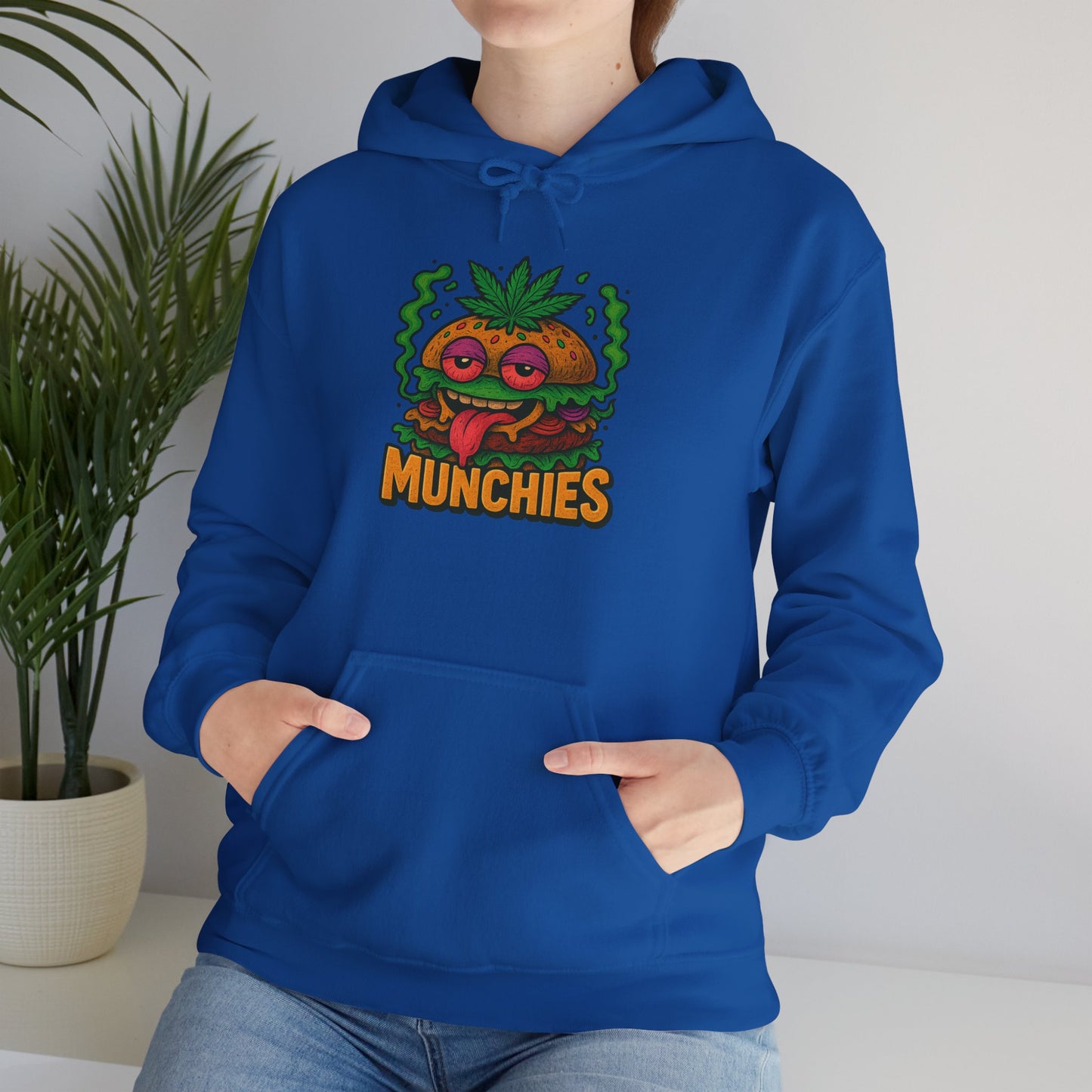 MUNCHIES Hoodie – Funny Weed Burger Stoner (Tax Included)