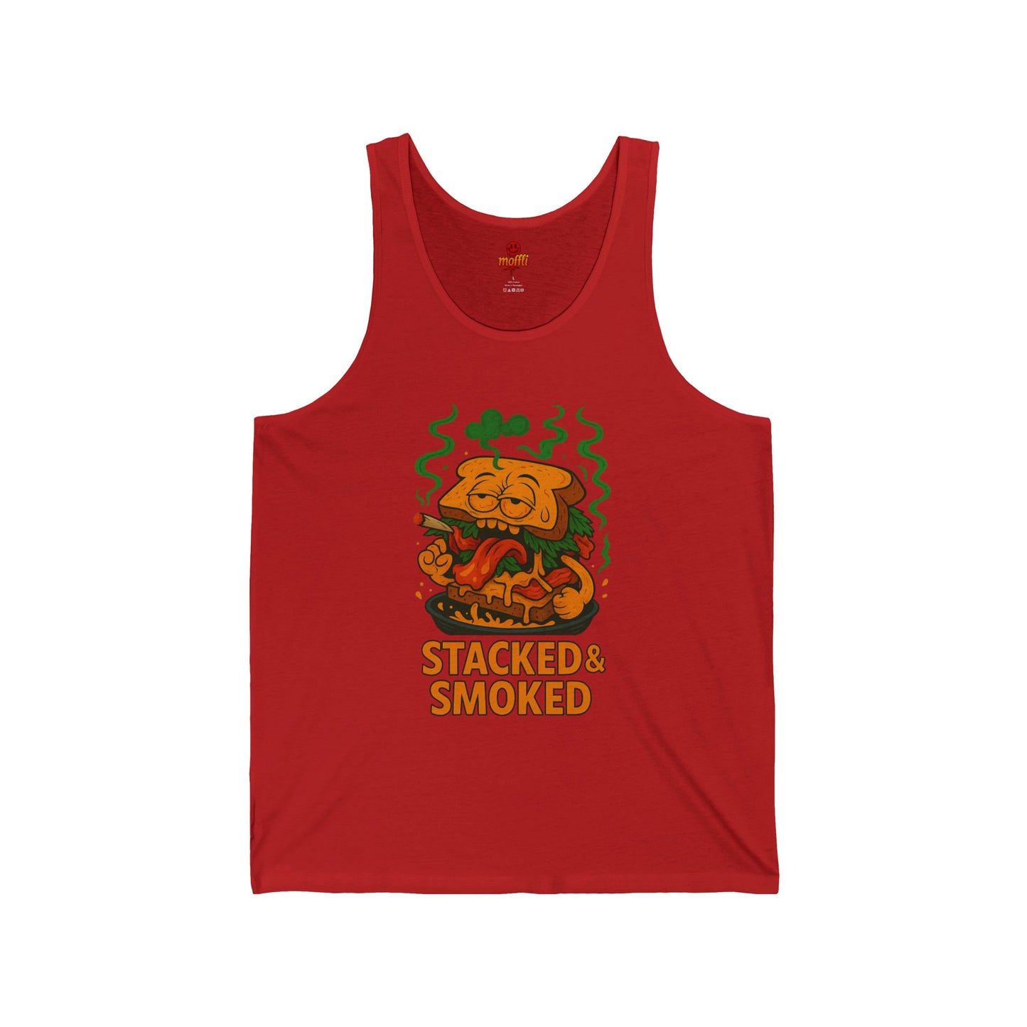 Stacked & Smoked Tank Top – Funny Stoner Sandwich (Tax Included)