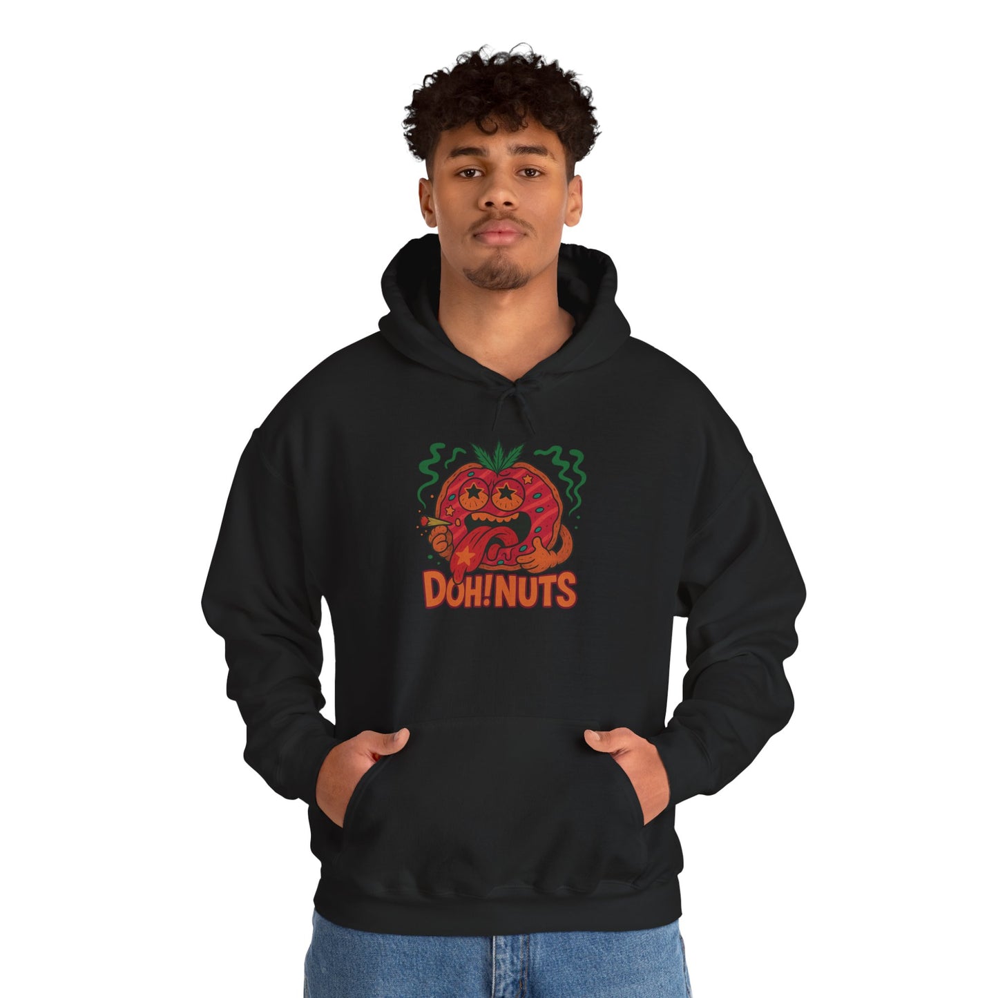 Doh! Nuts Star-Eyes Hoodie – Funny Weed Donut (Tax Included)