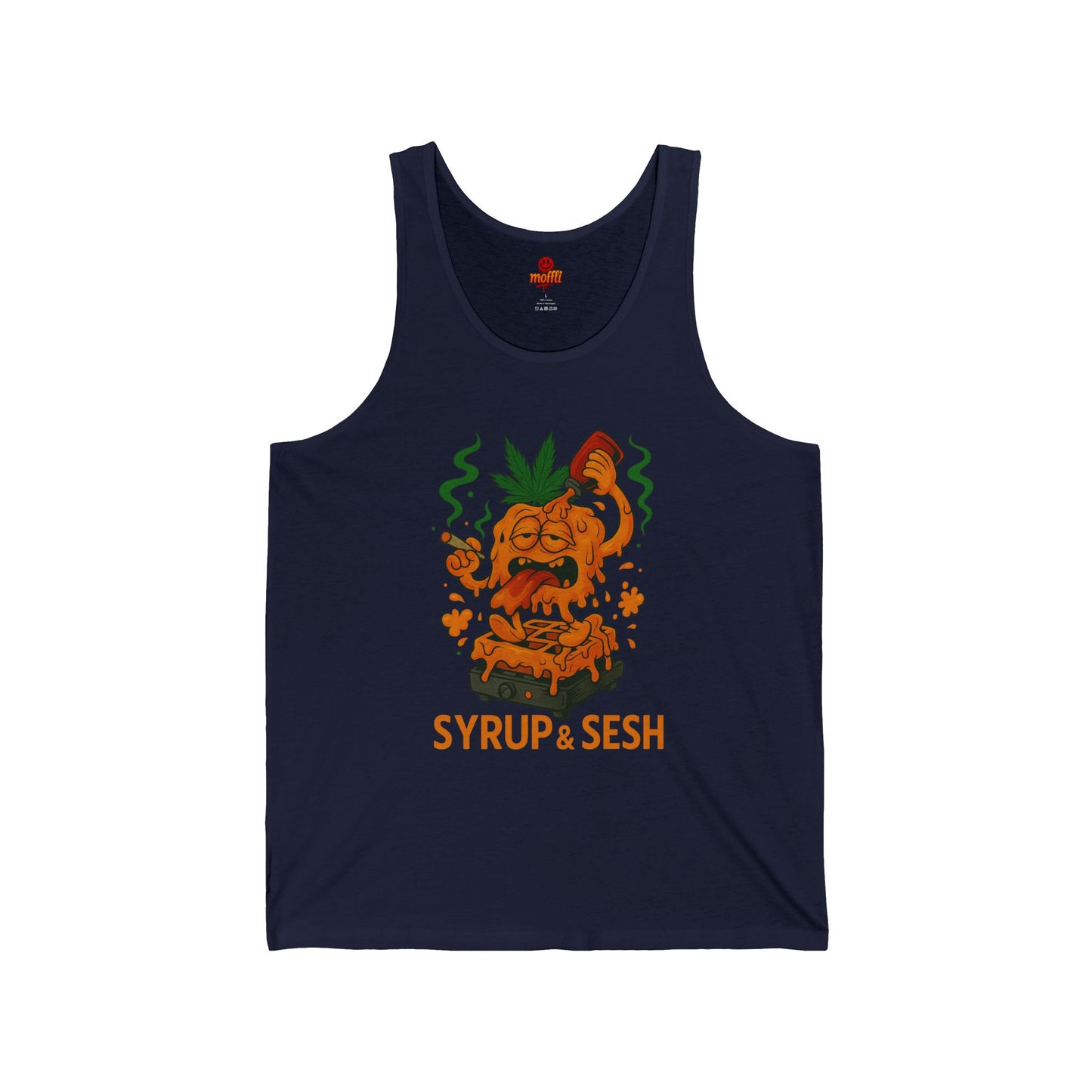 Syrup & Sesh – Melting Waffle Cartoon Tank Top (Tax Included)