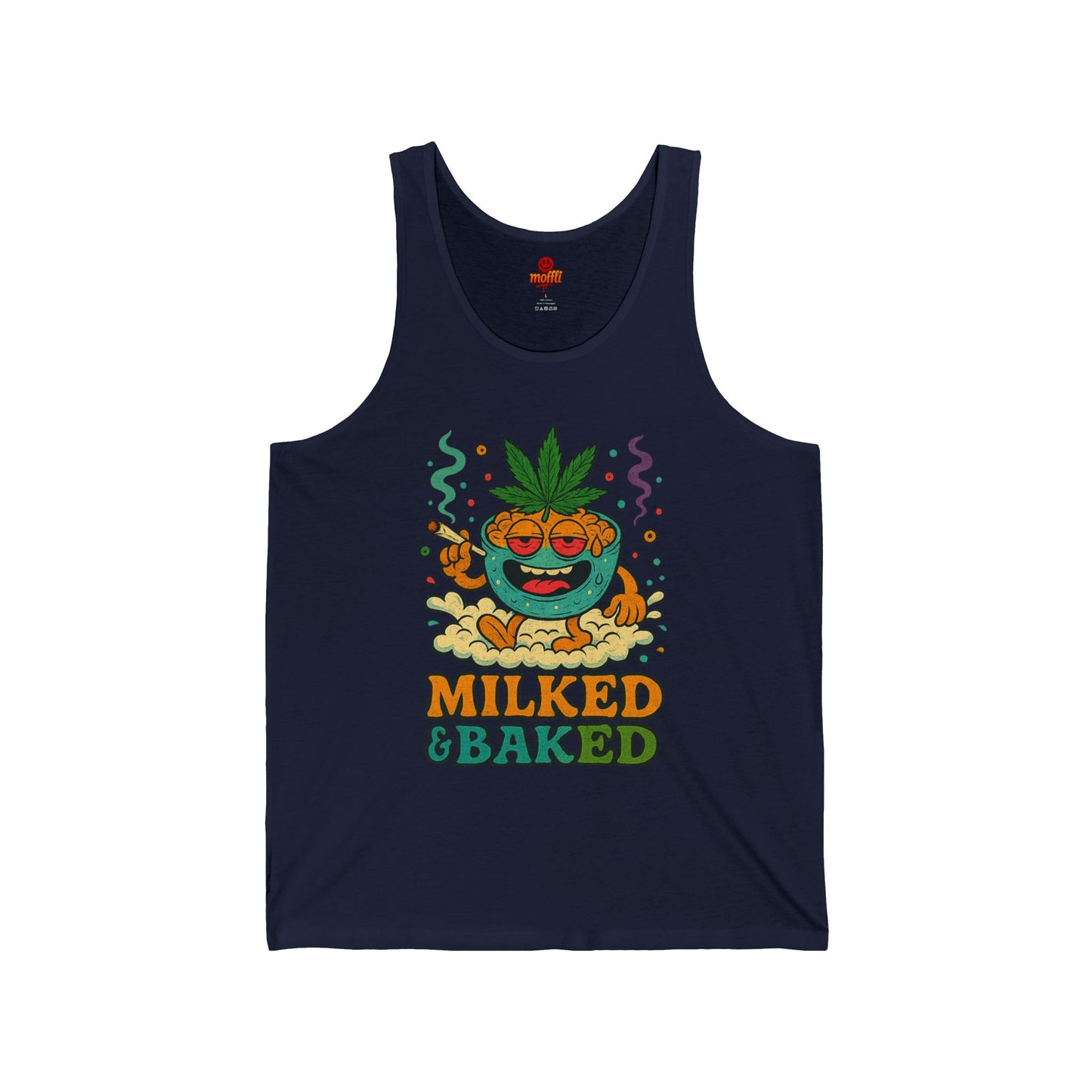Milked & Baked Tank Top, Funny Weed Cereal (Tax Included)