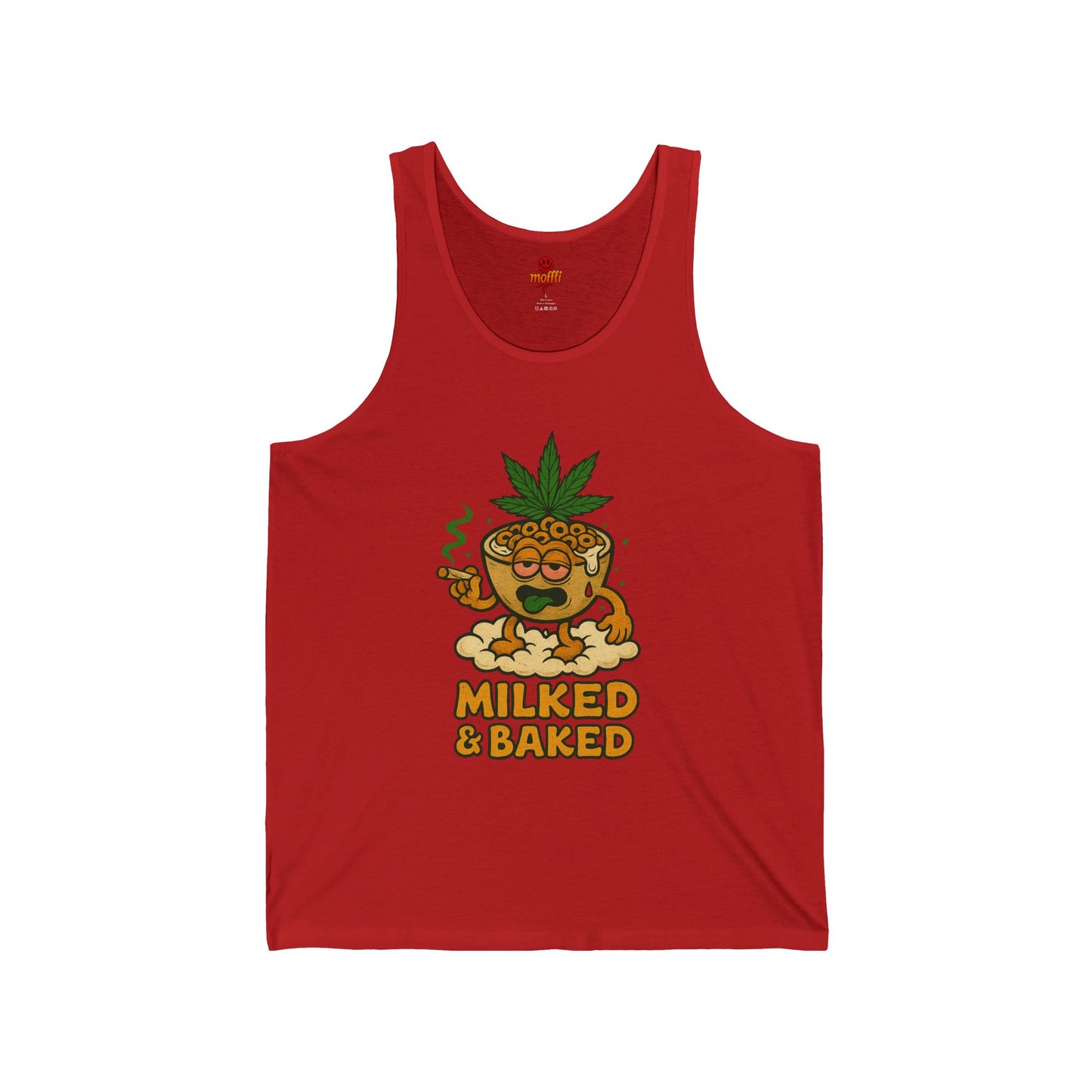 Milked & Baked Tank Top, Funny Weed Cereal (Tax Included)