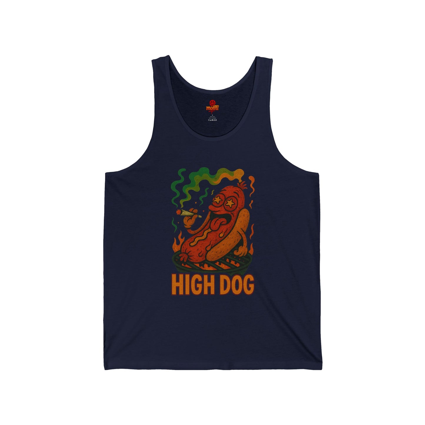 High Dog Tank Top, Funny Weed Hot Dog (Tax Included)
