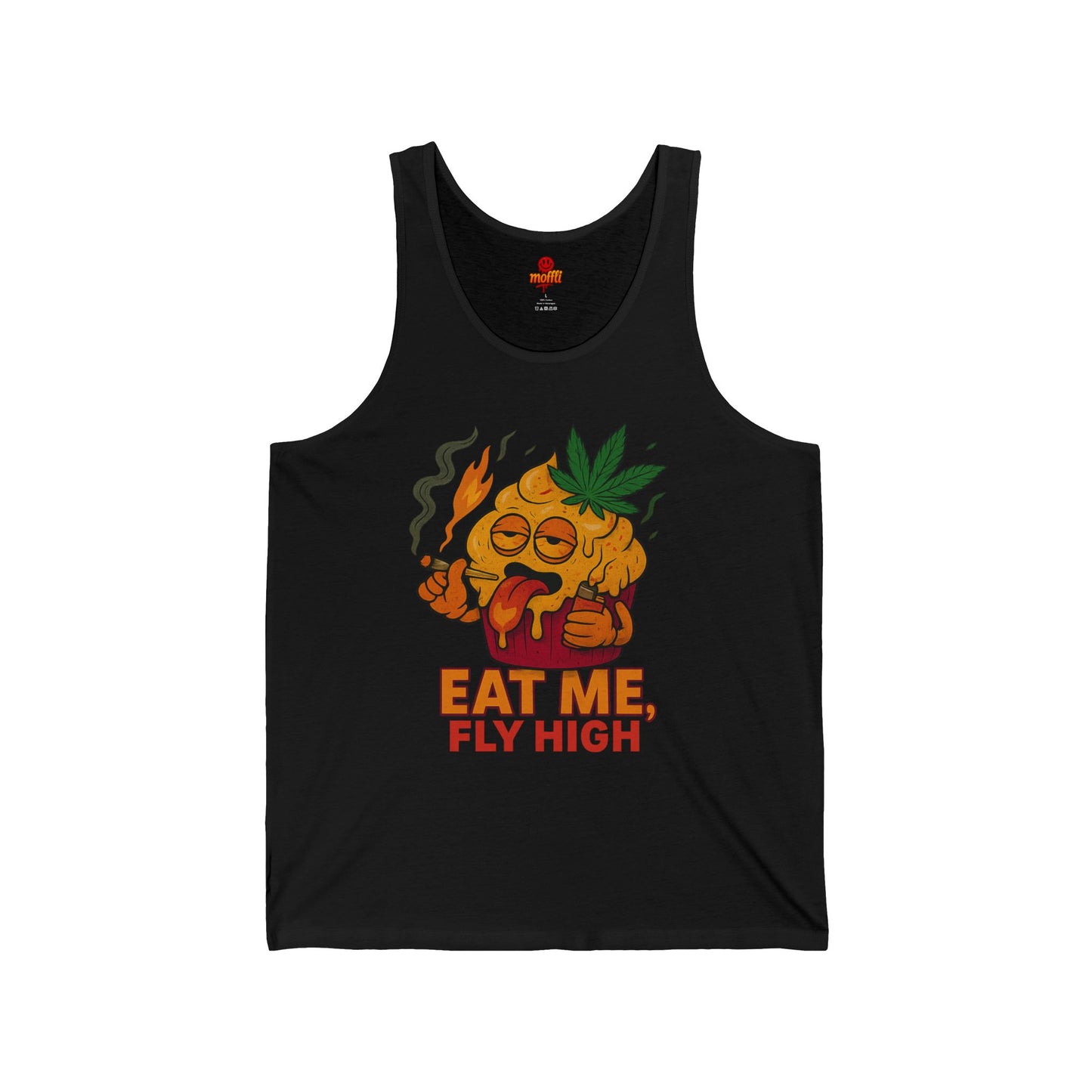 Eat Me Fly High Tank Top, Funny Weed Cupcake (Tax Included)
